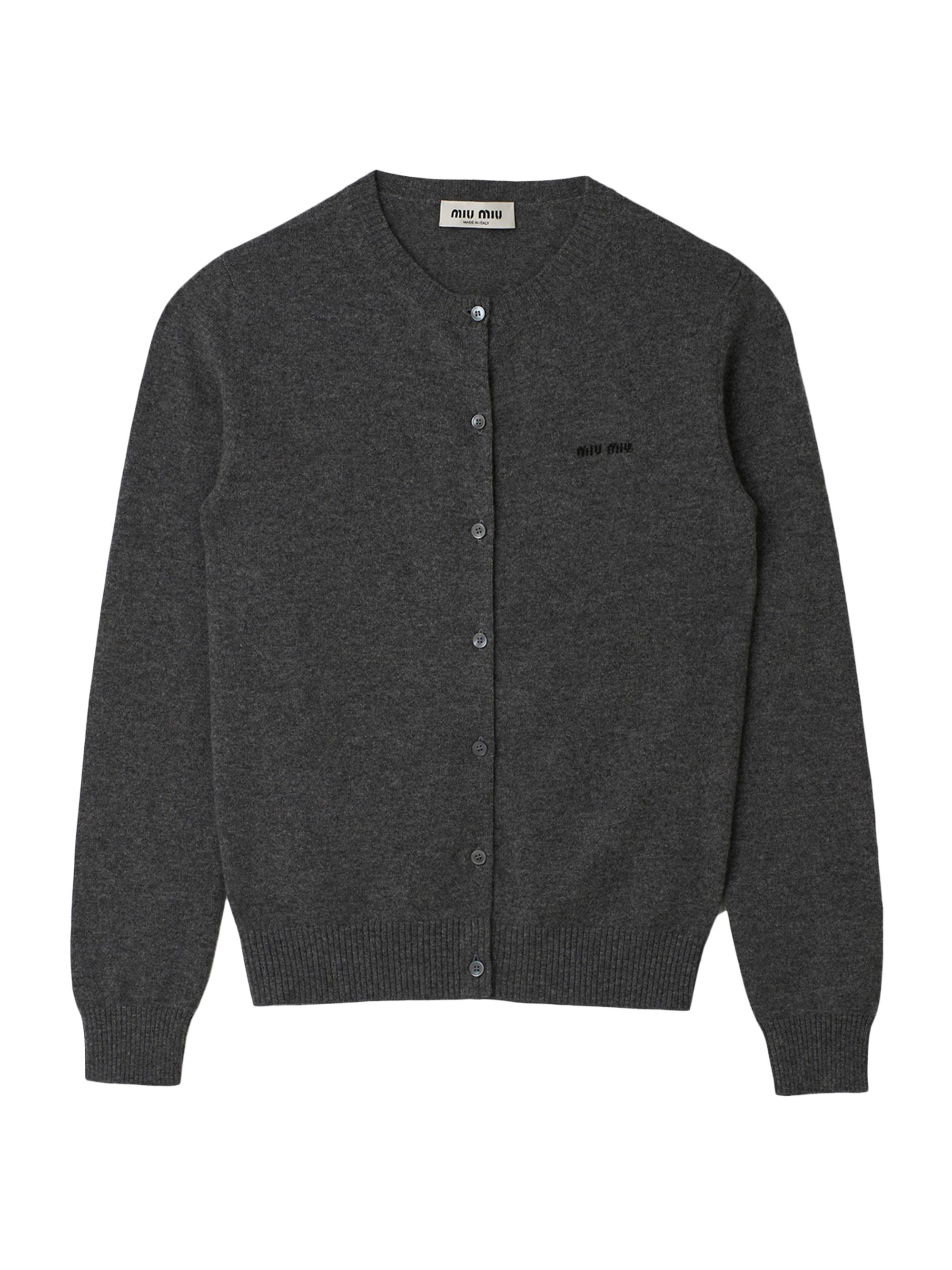 Miu Miu Women's Cashmere Knit Cardigan - Grey