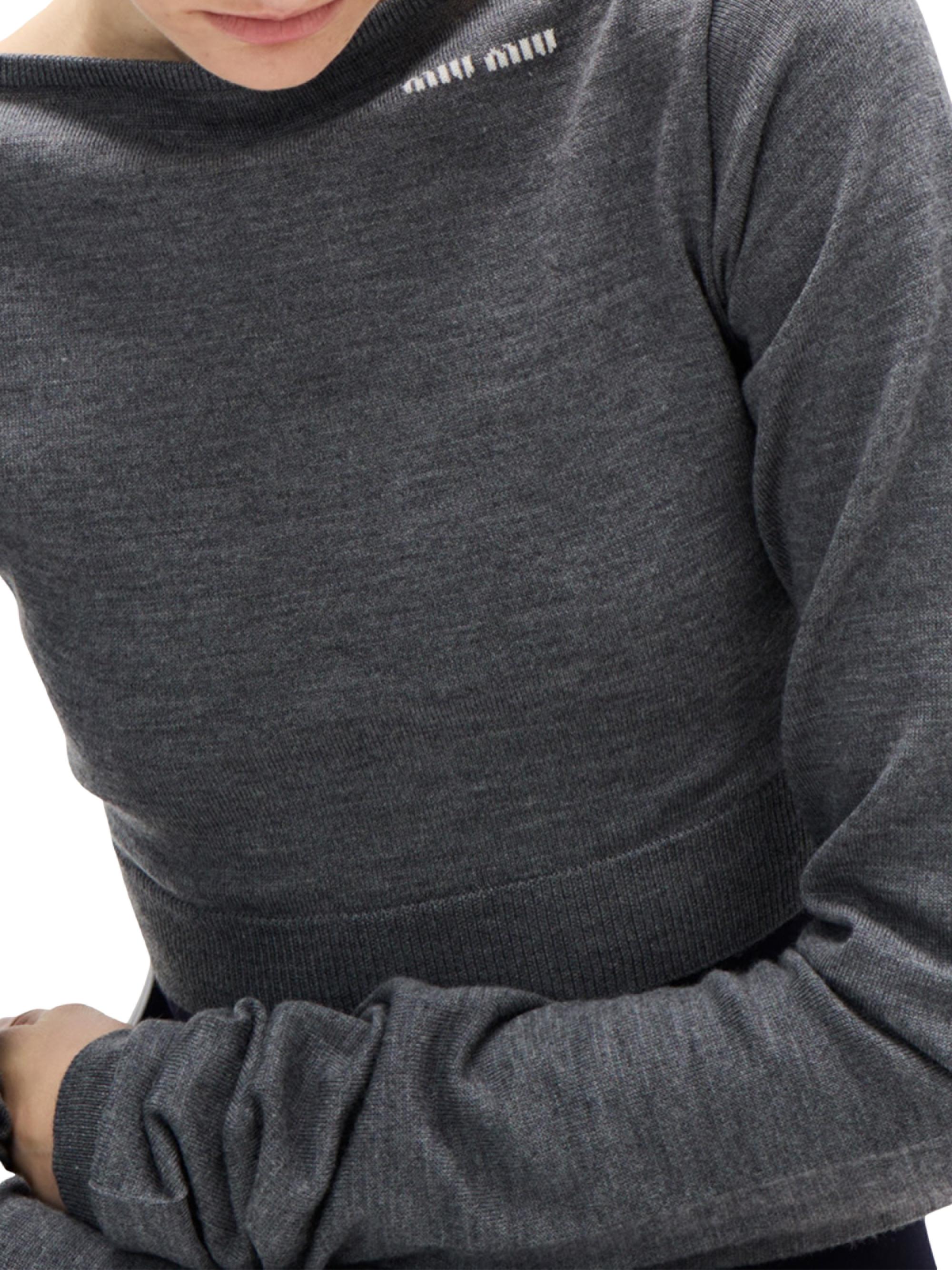 Miu Miu Wool Boatneck Sweater | Saks Fifth Avenue