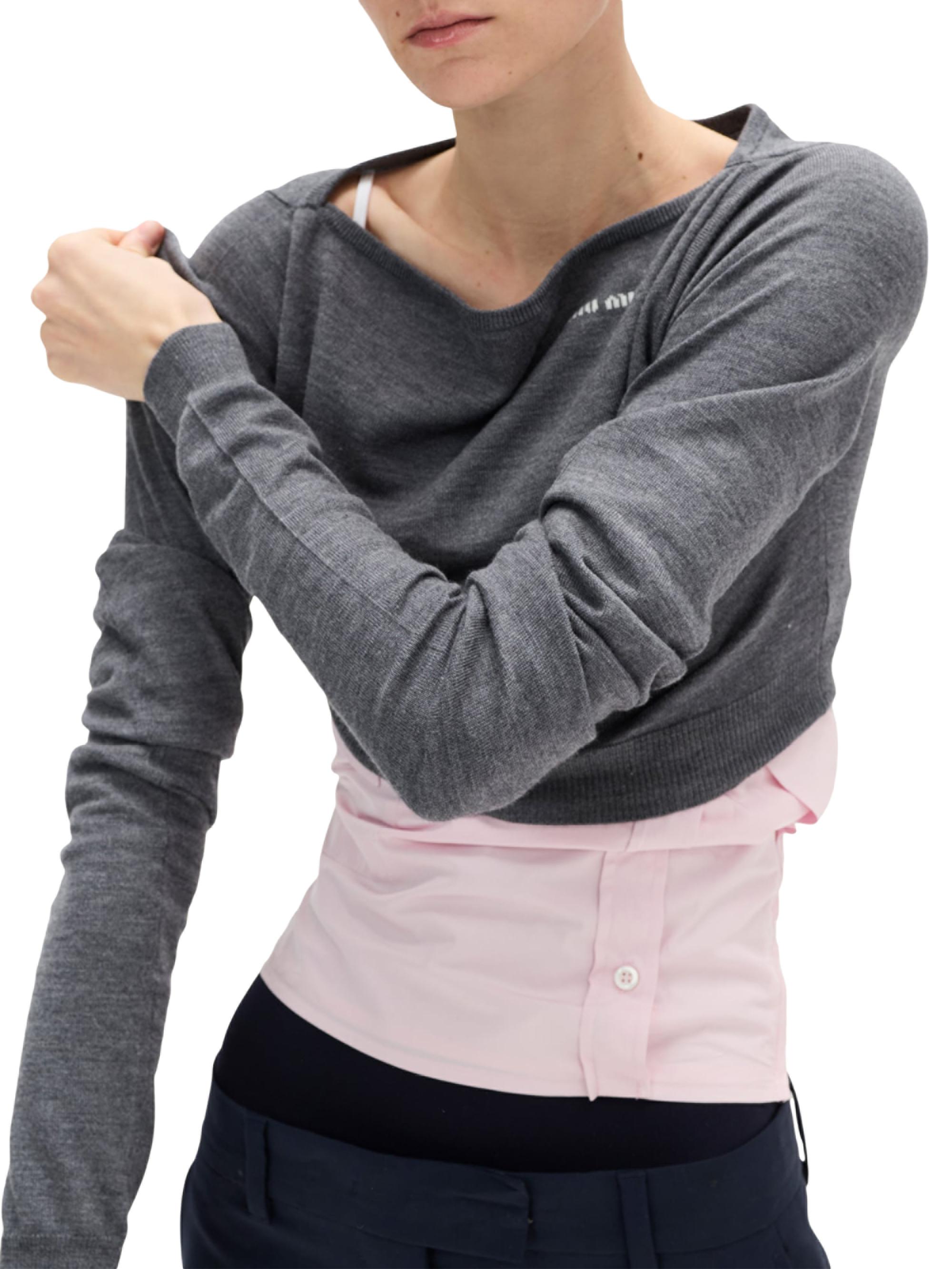 Miu Miu Wool Boatneck Sweater | Saks Fifth Avenue