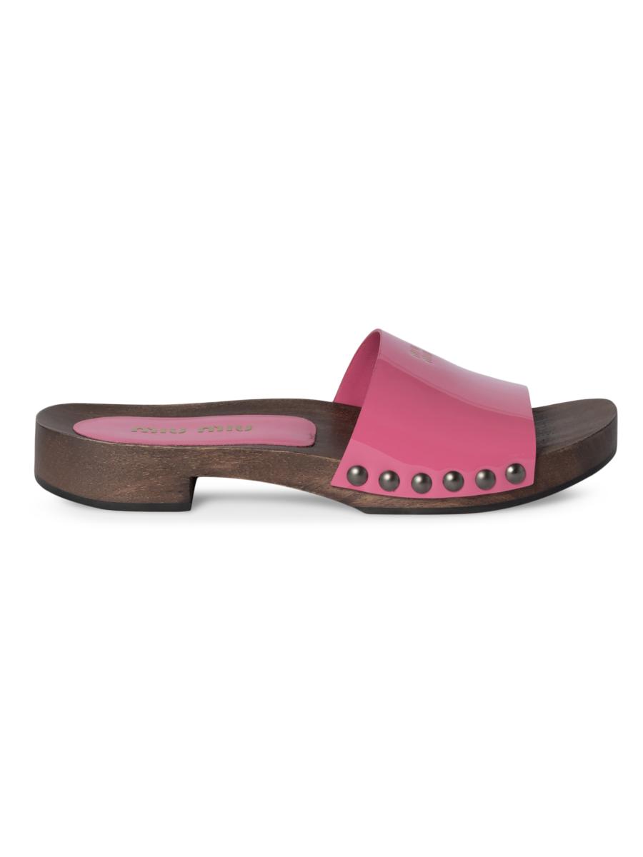 Miu Miu Patent leather clogs 関税込 ミュウミュウのスリッパ 0400022953433?wid=900