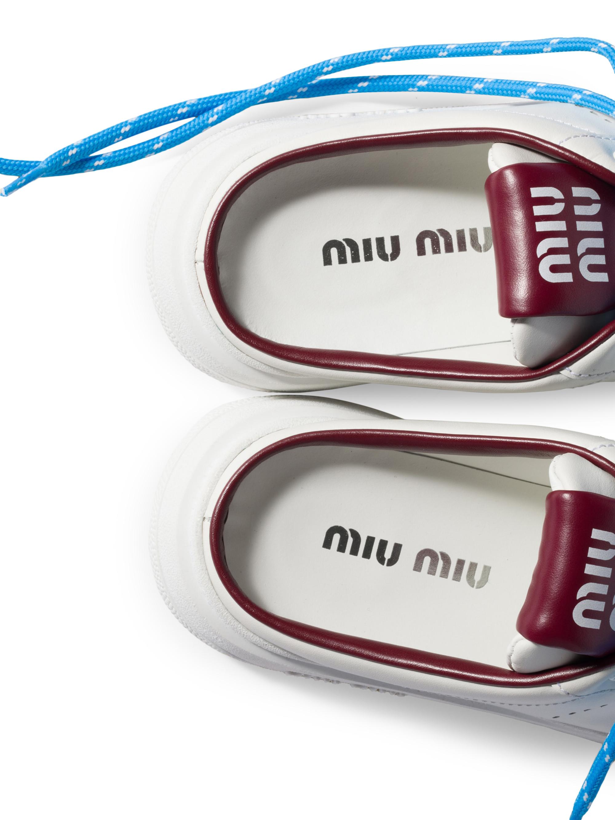 Miu Miu Leather Sneaker Mules | Saks Fifth Avenue