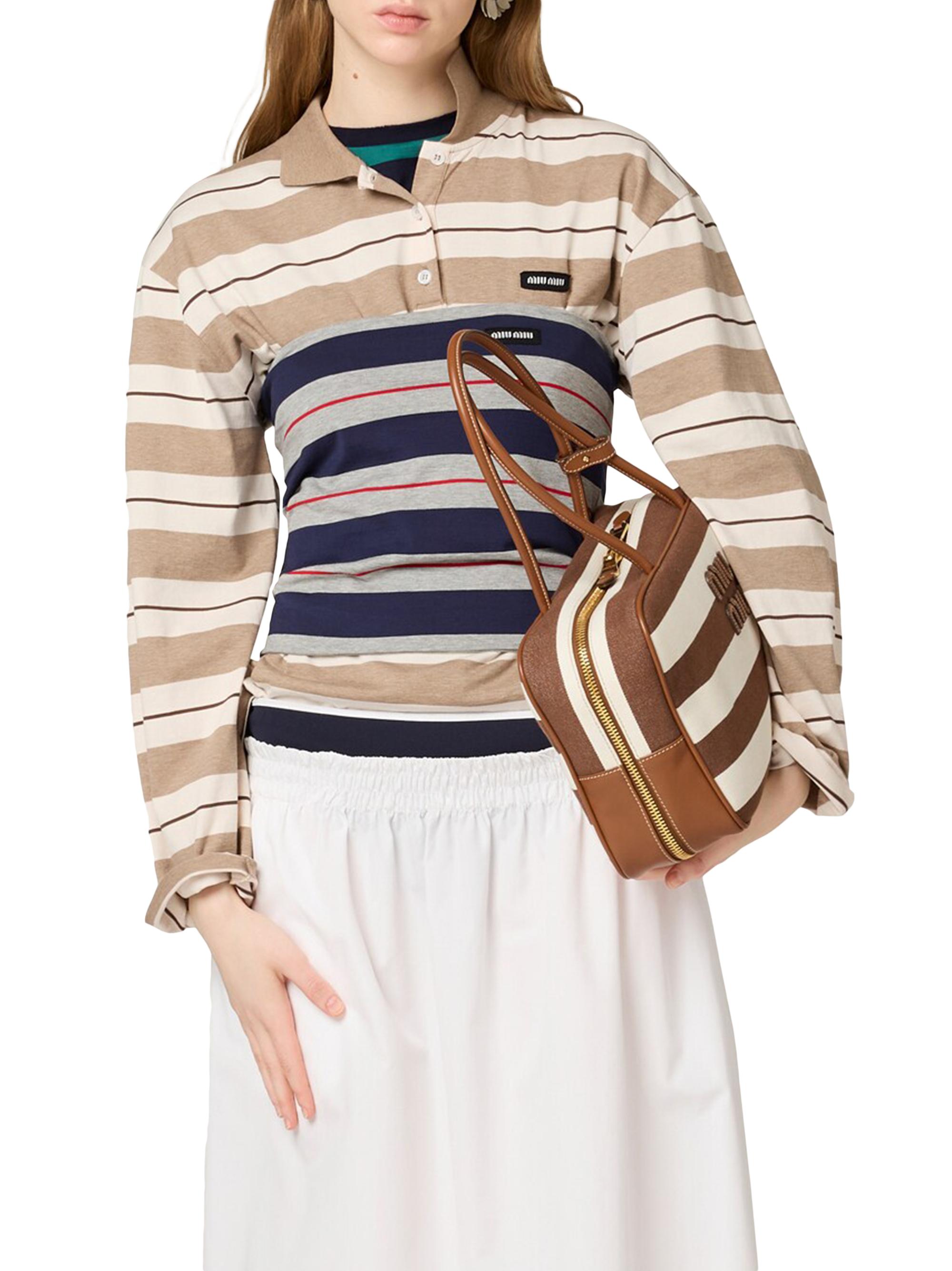 Miu Miu Striped Jersey Top | Saks Fifth Avenue