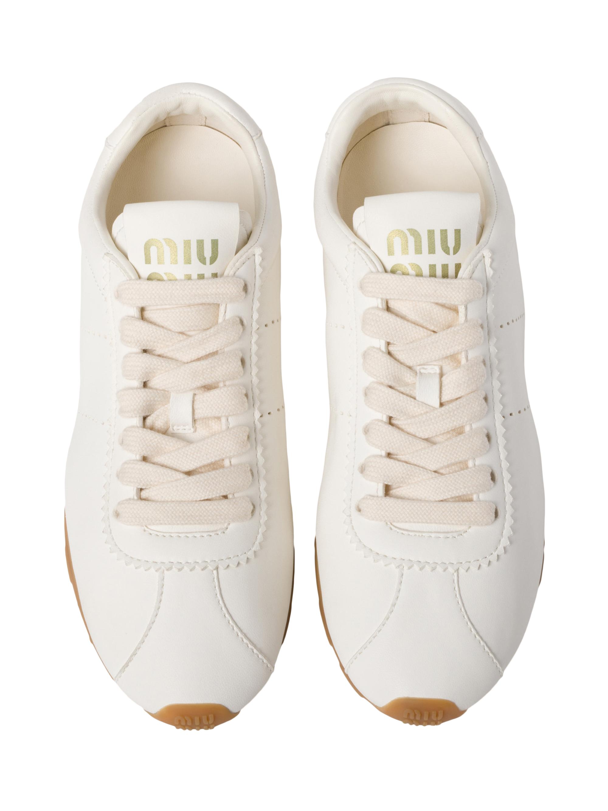 Miu Miu Plume Nappa Leather Sneakers | Saks Fifth Avenue
