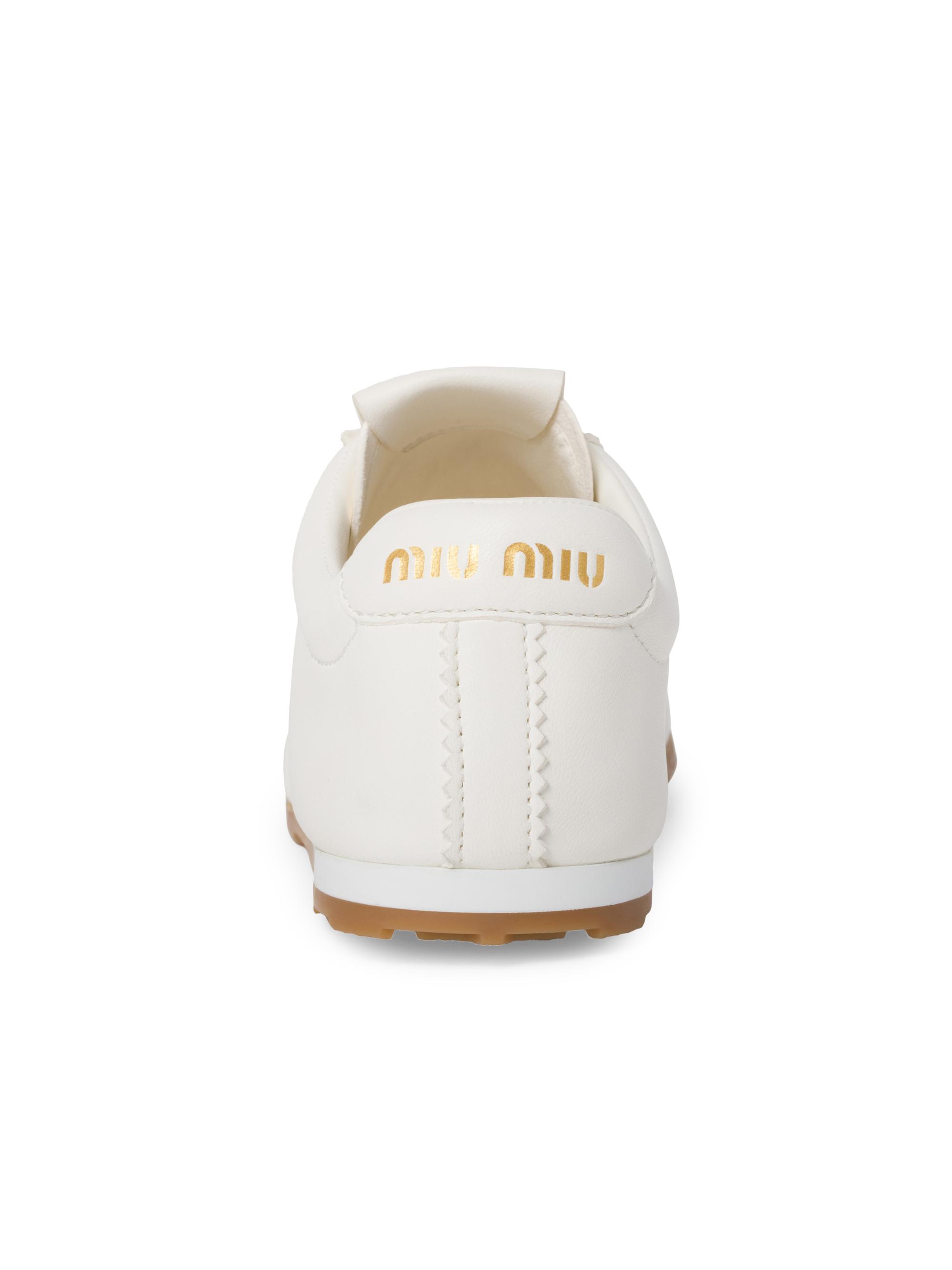 Miu Miu Plume Nappa Leather Sneakers | Saks Fifth Avenue