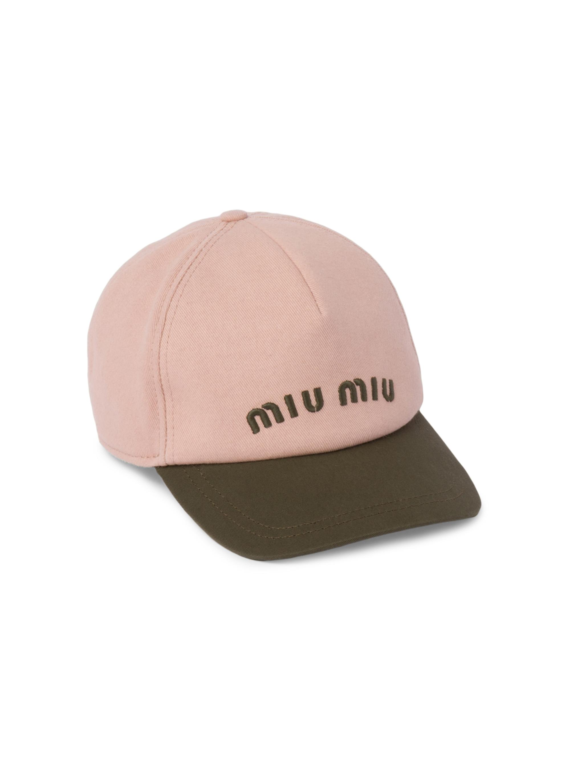 Miu Miu Women's Drill Baseball Cap - Grey