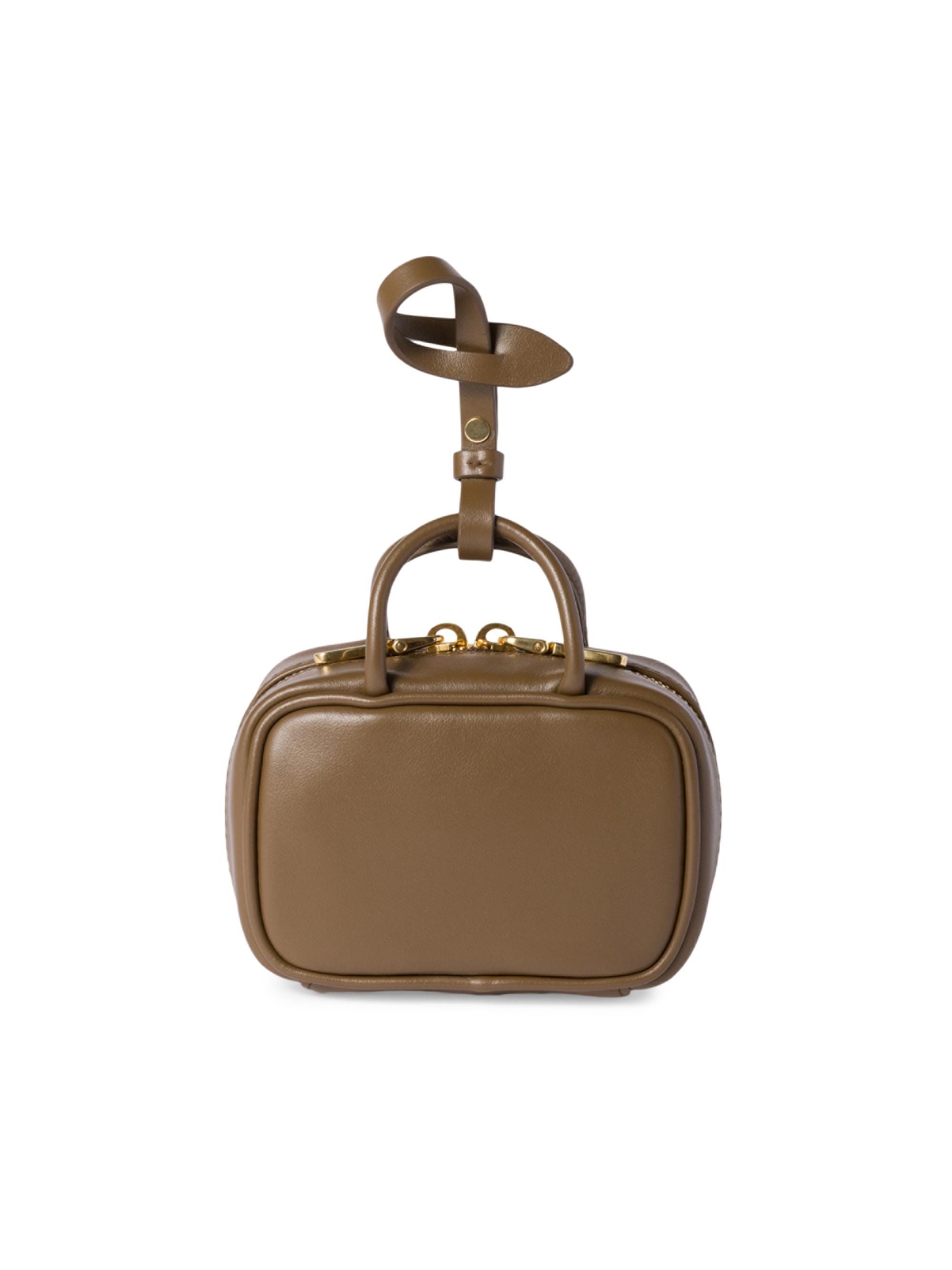 Miu Miu Women's Leather Trick Mini Bag - Green - side view in Green