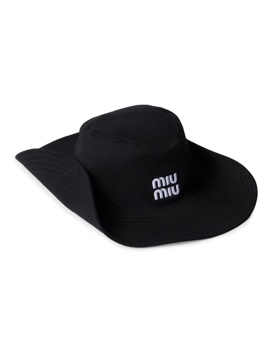 ハット MIU MIU 5HC221_ADXI_F0967 DRILL COWBOY HAT Drill Cowboy Hat Black | The Webster