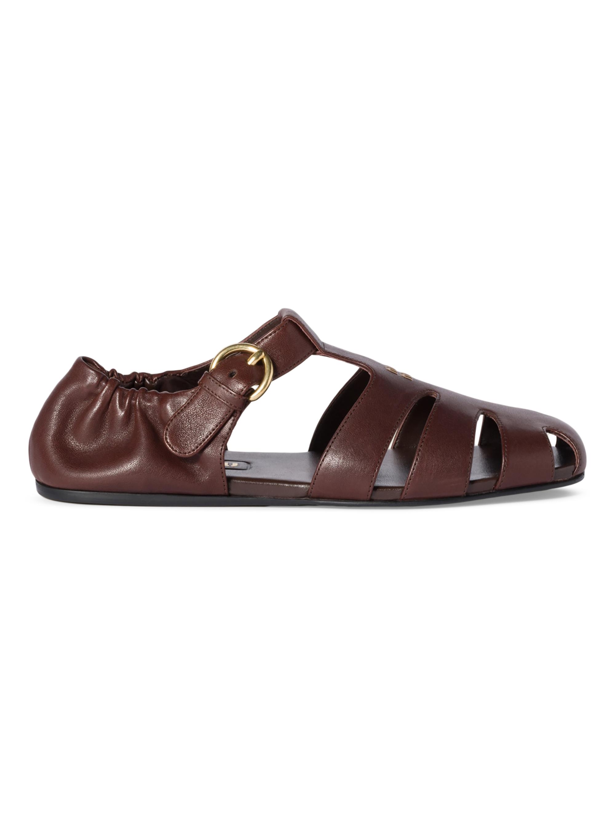 Miu Miu Ruches Nappa Leather Fisherman Sandals | Saks Fifth Avenue