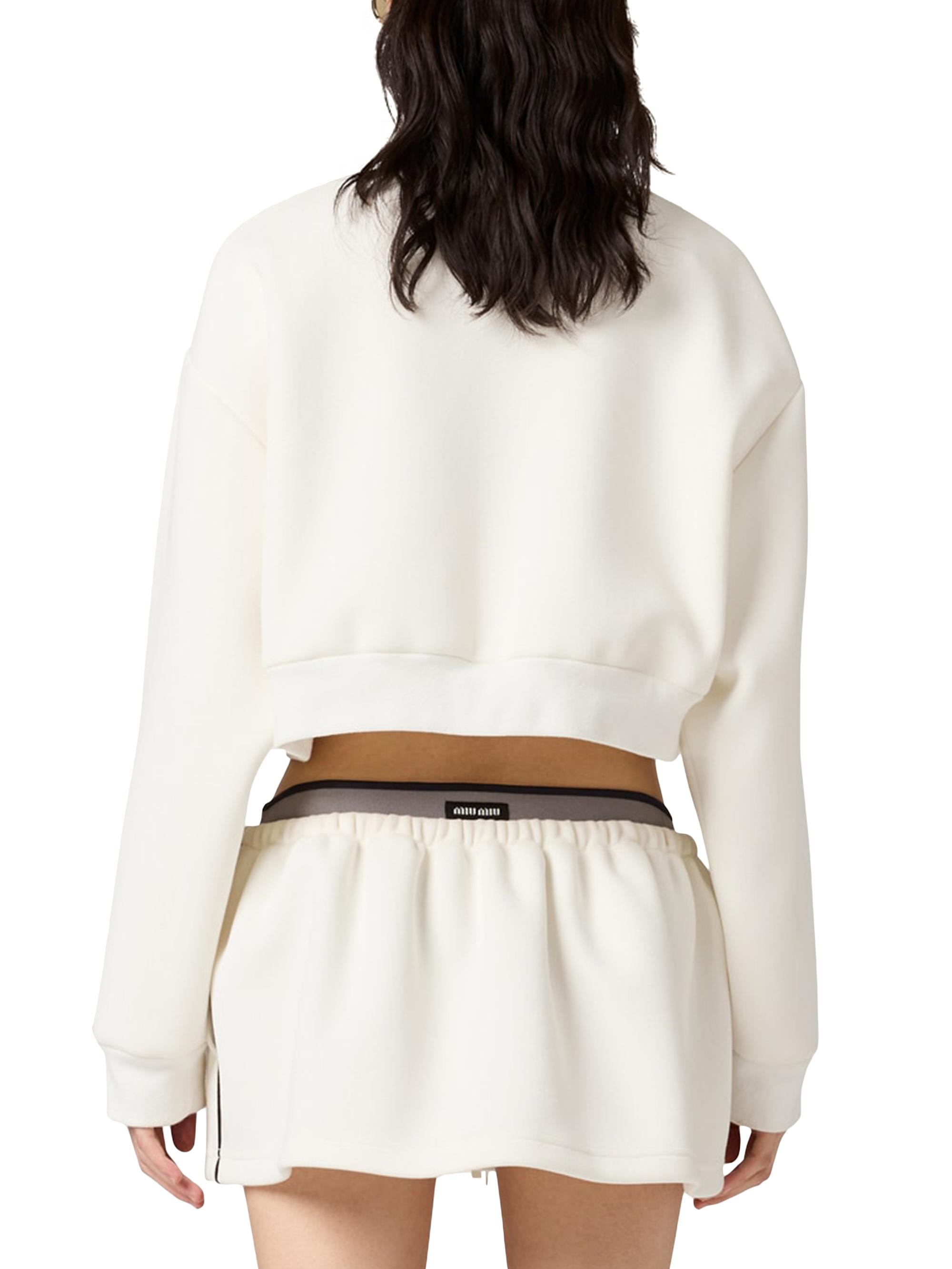 Miu Miu Bonded Pique and Technical Jersey Blouson Jacket | Saks
