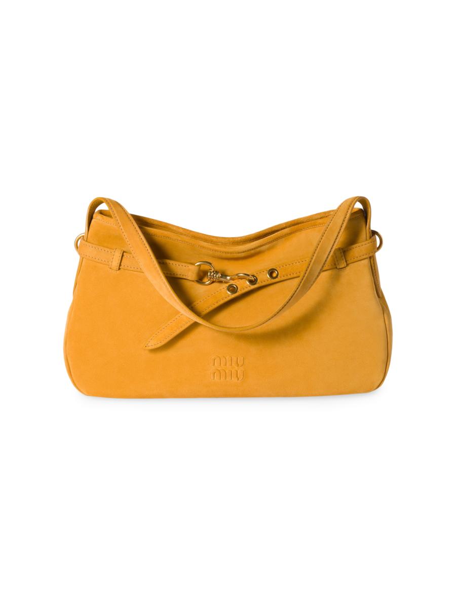 Miu Miu Aventure Suede Shoulder Bag | Saks Fifth Avenue