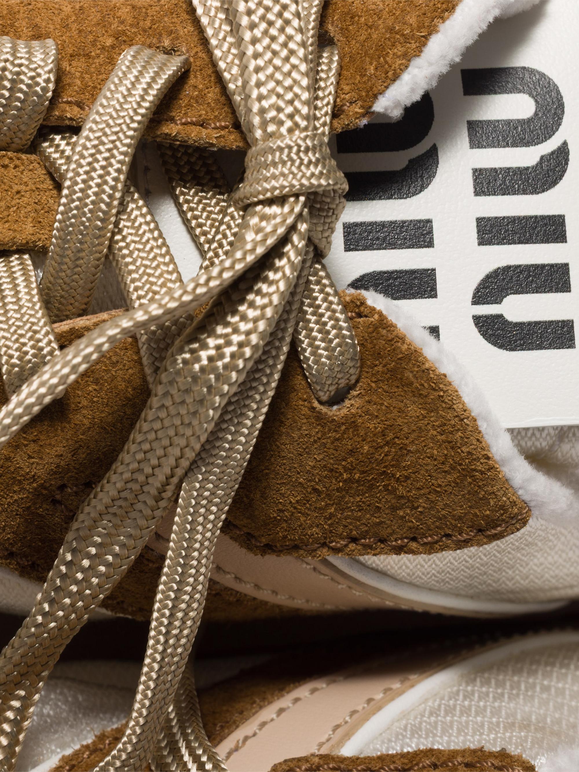 Miu Miu Gymnasium Technical Fabric and Suede Sneakers | Saks Fifth