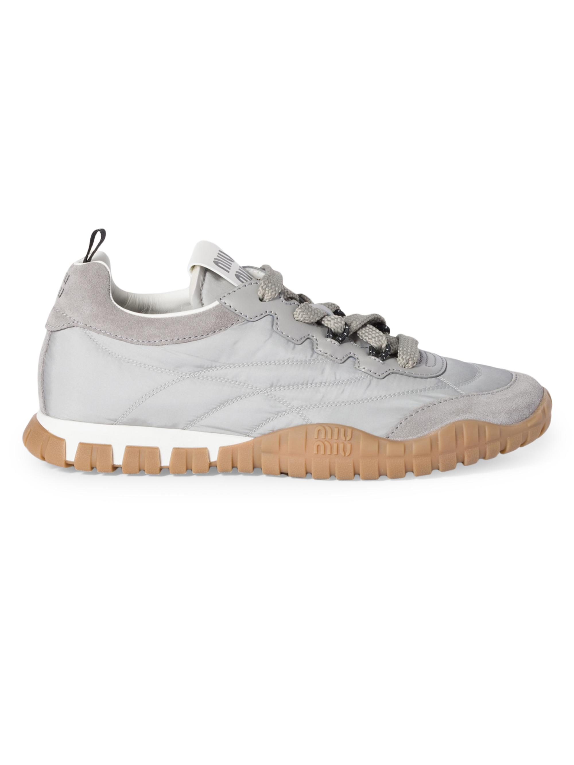 Miu Miu Women's Tyre Low-Top Sneakers - Grey | Thumbnail 4
