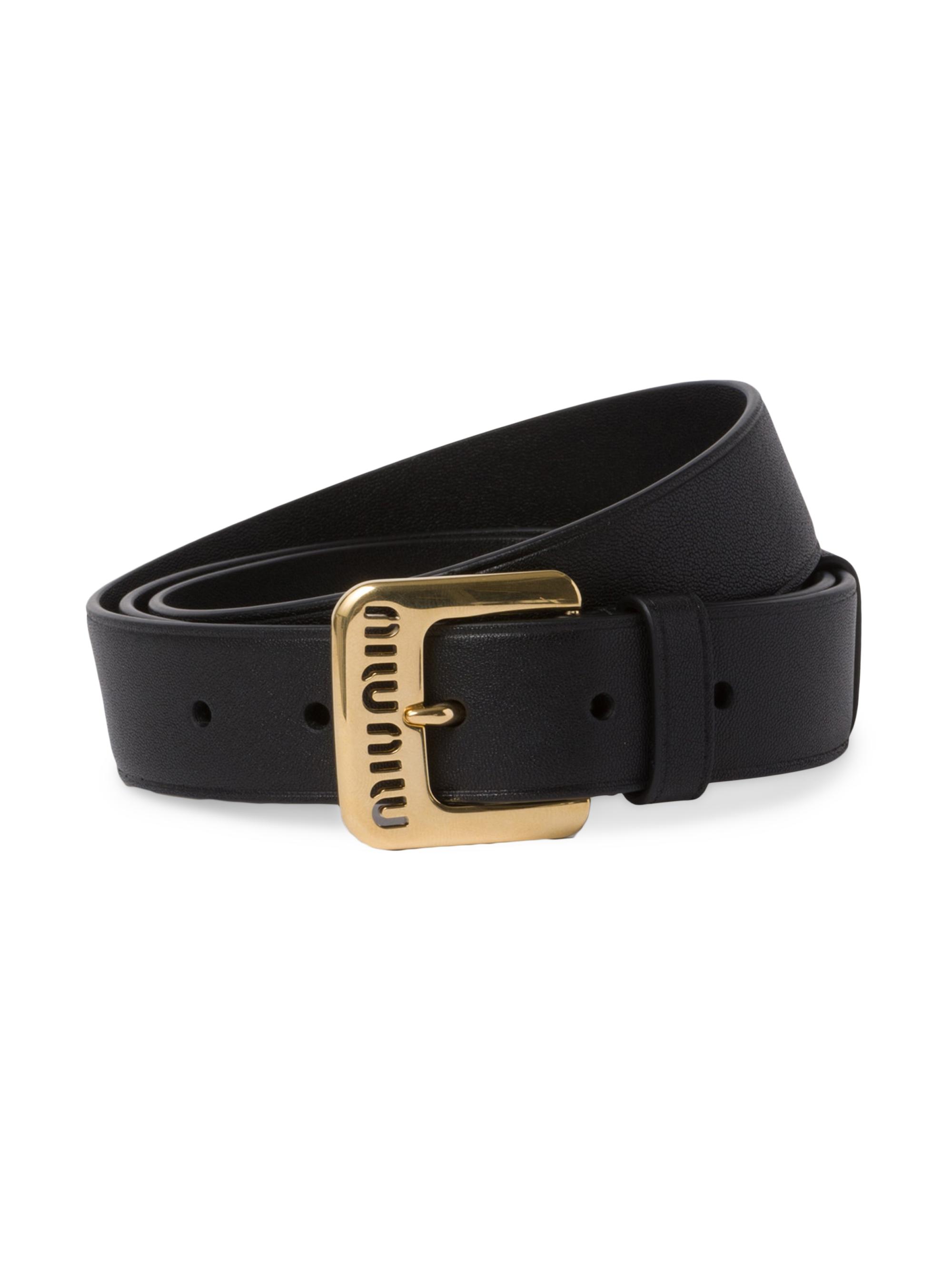 Miu Miu Leather Belt | Saks Fifth Avenue