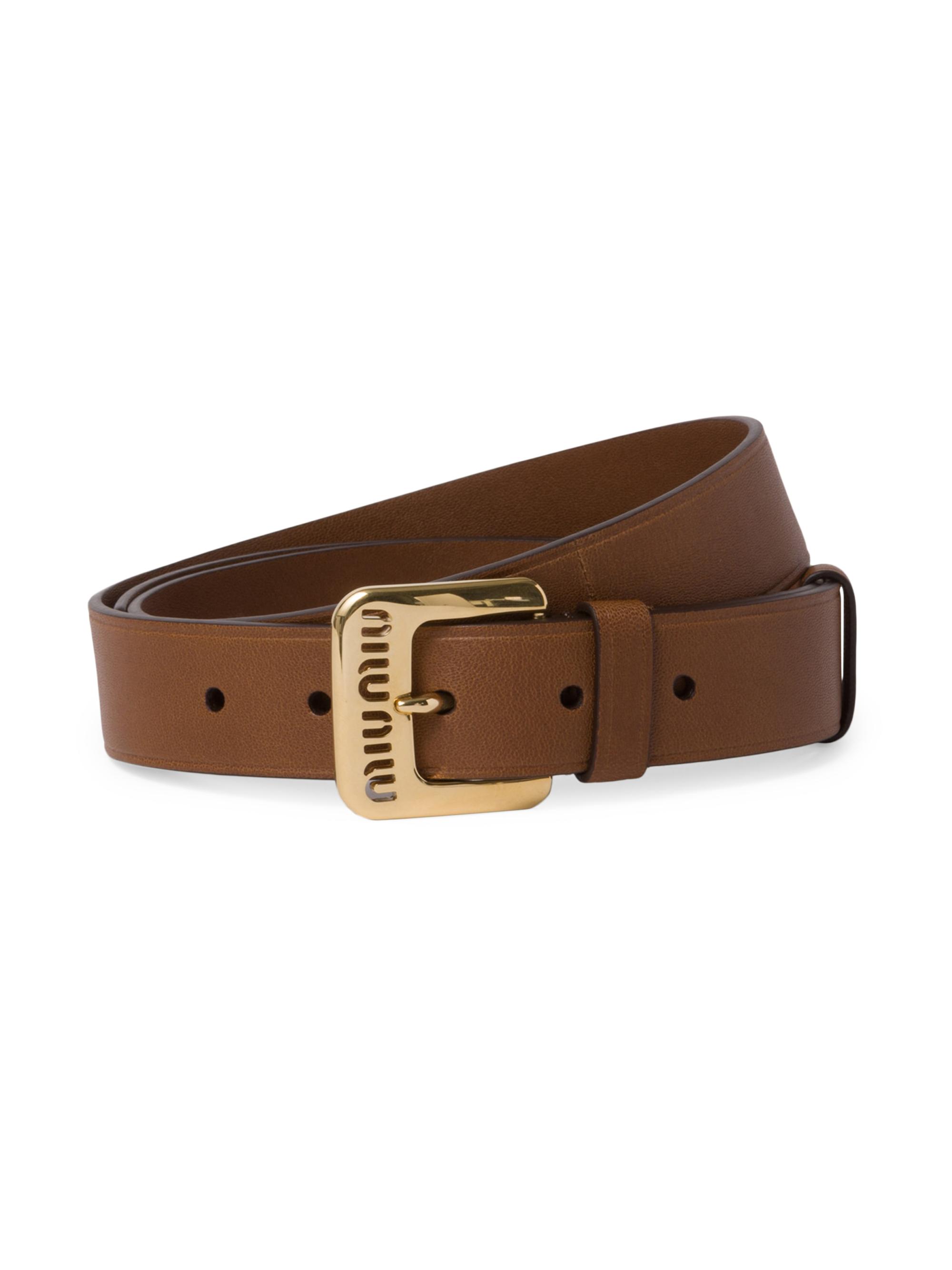 Miu Miu Leather Belt | Saks Fifth Avenue