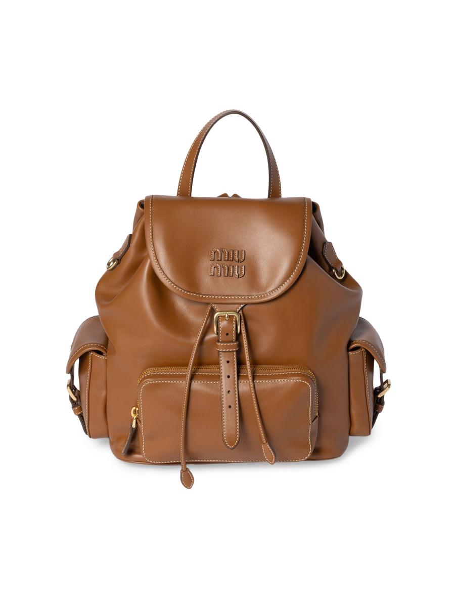 miumiu リュック　ミディアム Miu Miu Leather Backpack | Saks Fifth Avenue