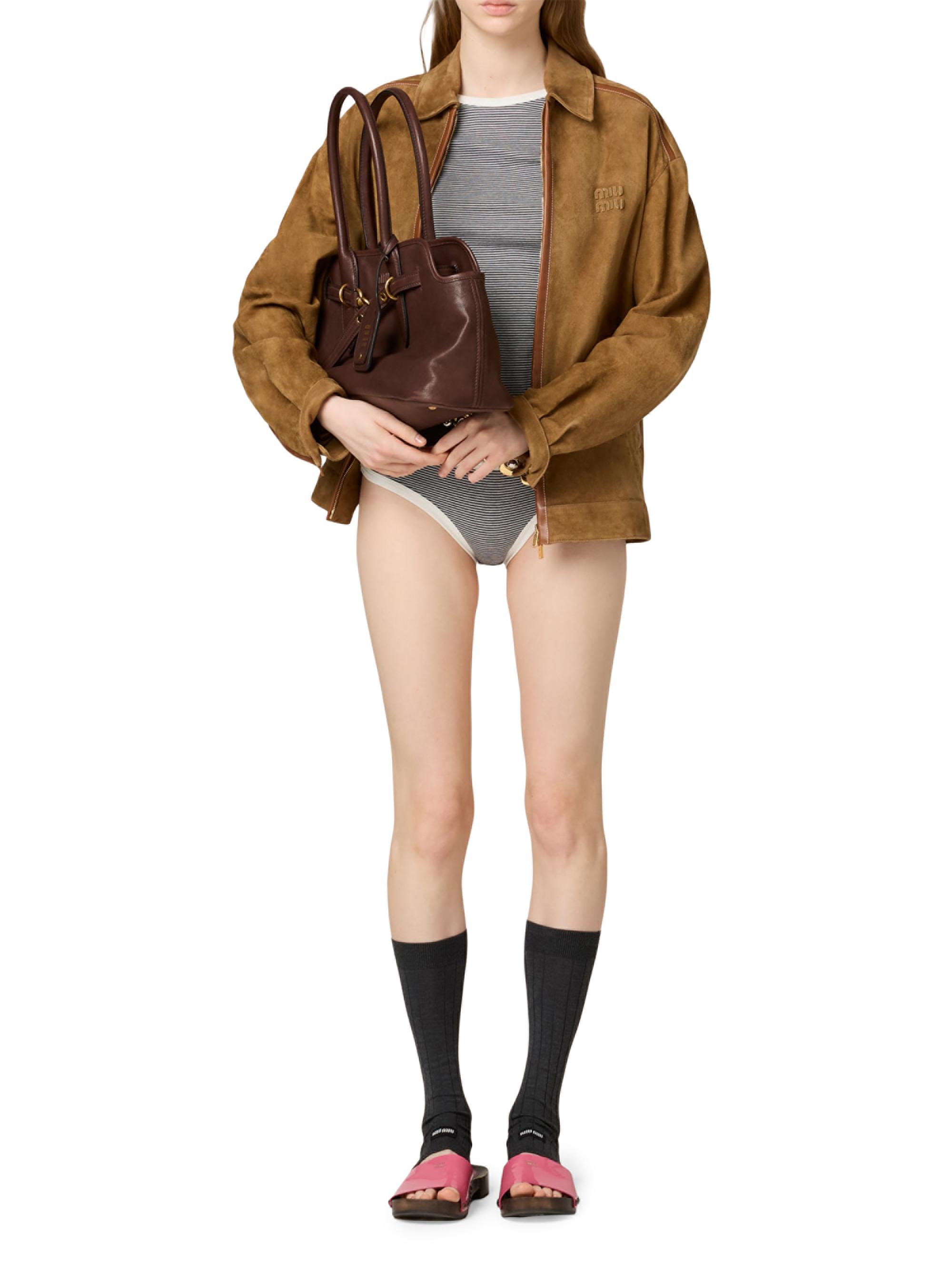 Miu Miu Suede Blouson Jacket | Saks Fifth Avenue