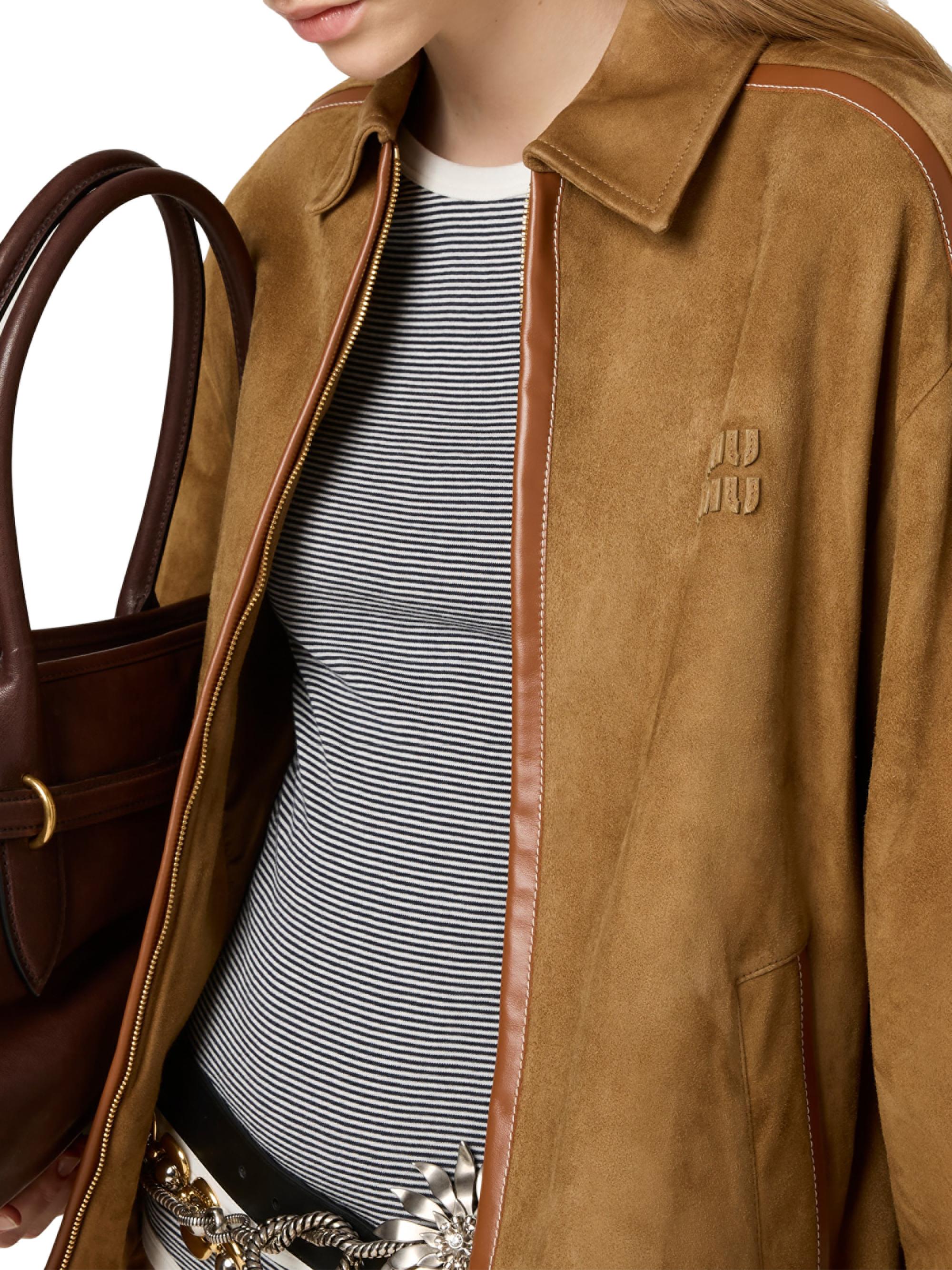 Miu Miu Suede Blouson Jacket | Saks Fifth Avenue