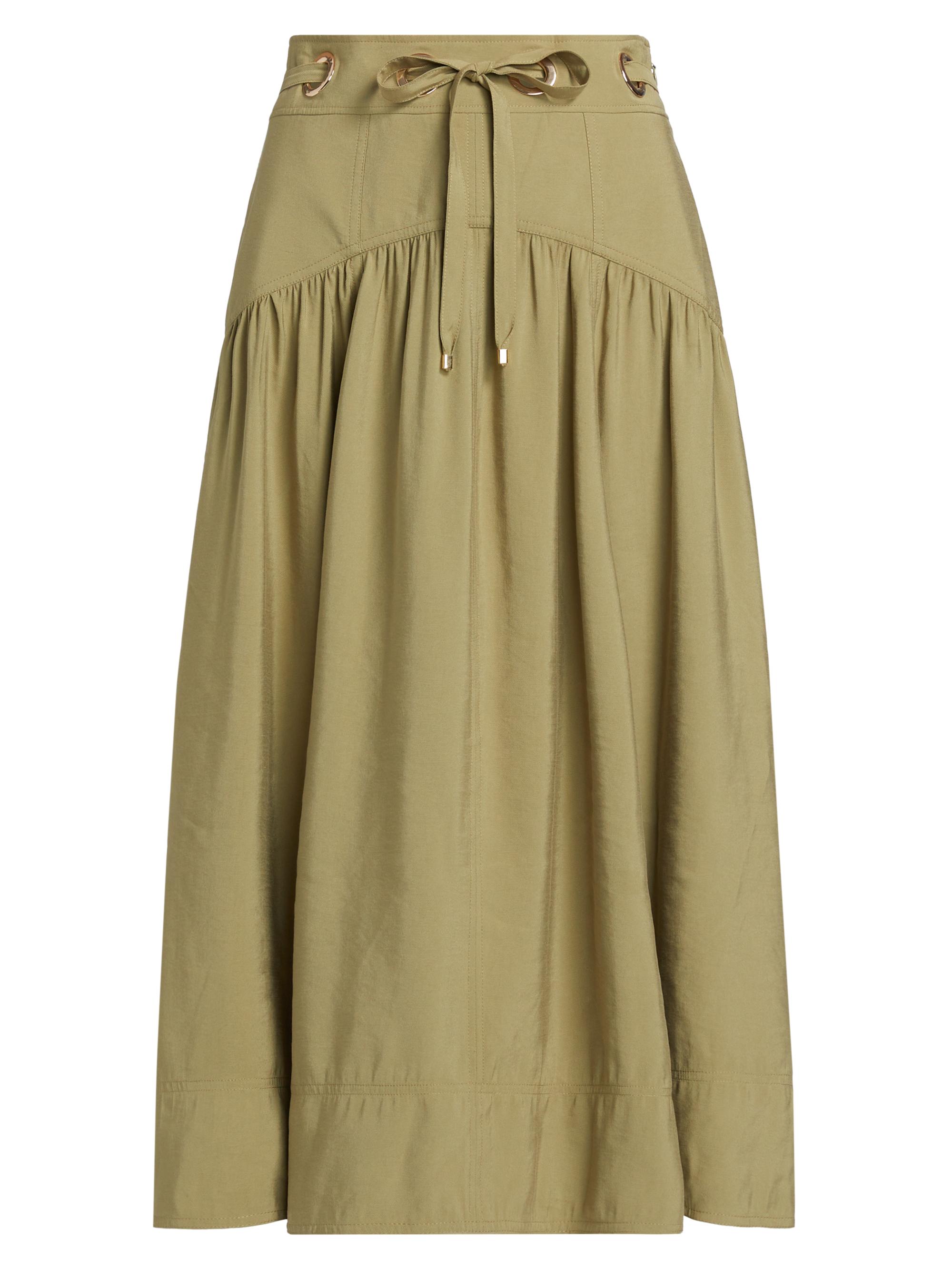 ba & sh Women's Donia Tie-Waist Midi-Skirt - Khaki