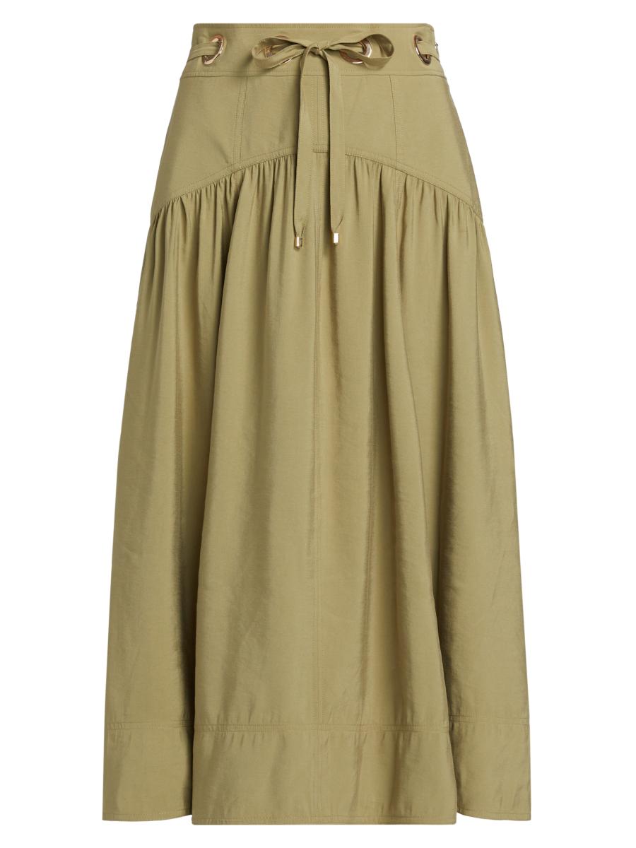 Ba&sh Women's Donia Tie-waist Midi-skirt In Brown