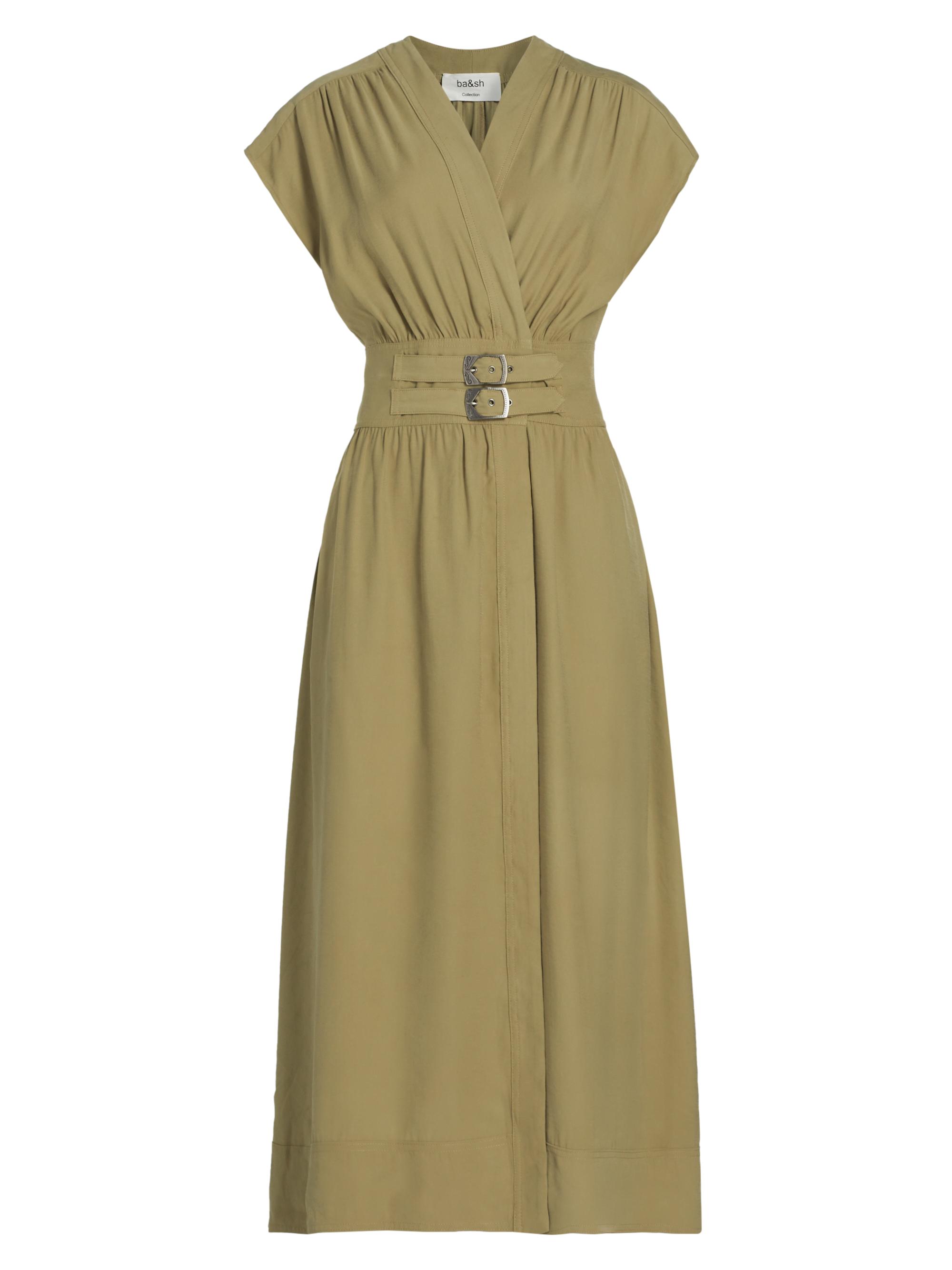 ba & sh Women's Dove Belted Midi-Dress - Khaki