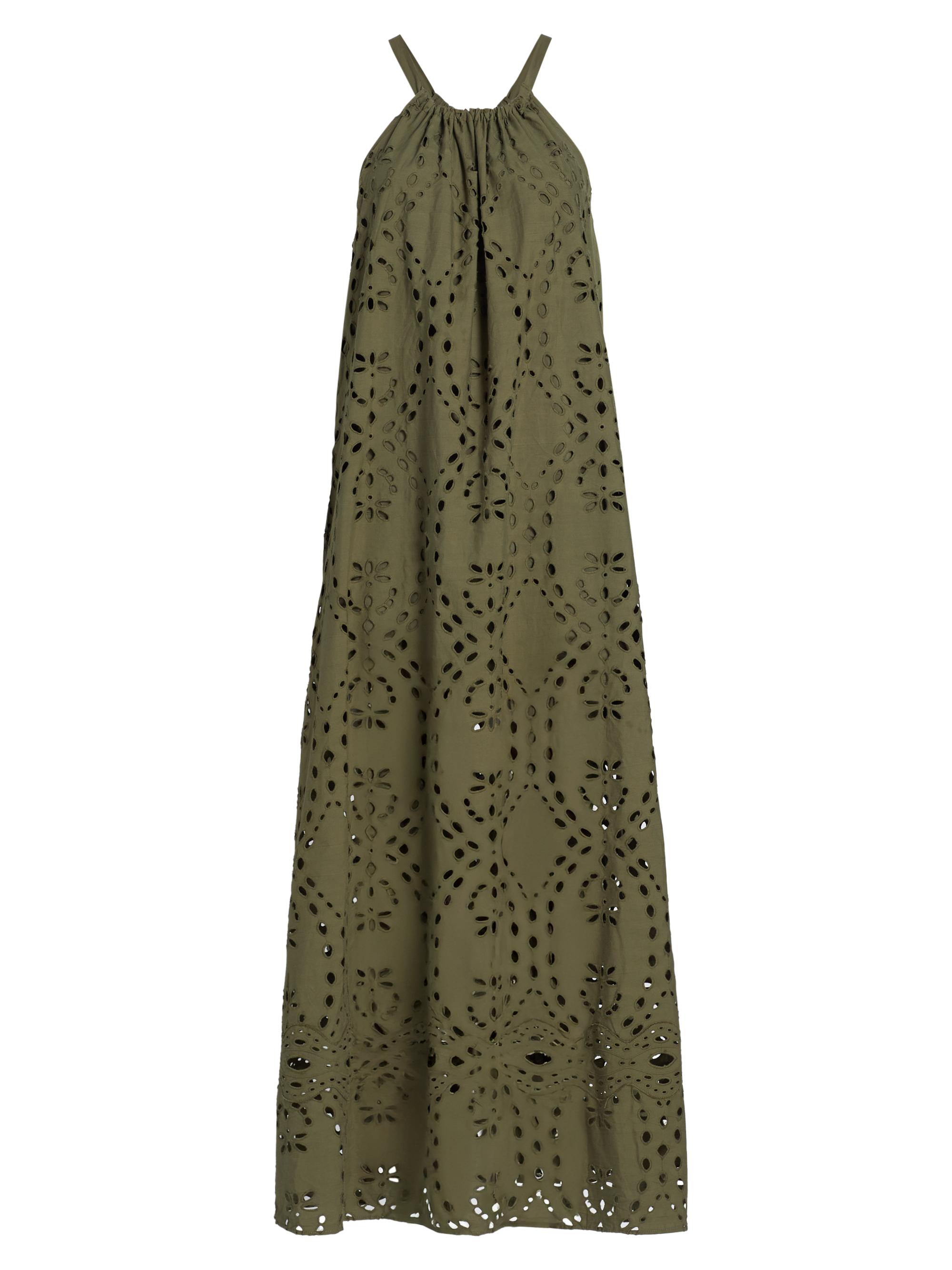 ba & sh Women's Bonie Eyelet Sleeveless A-Line Maxi Dress - Khaki