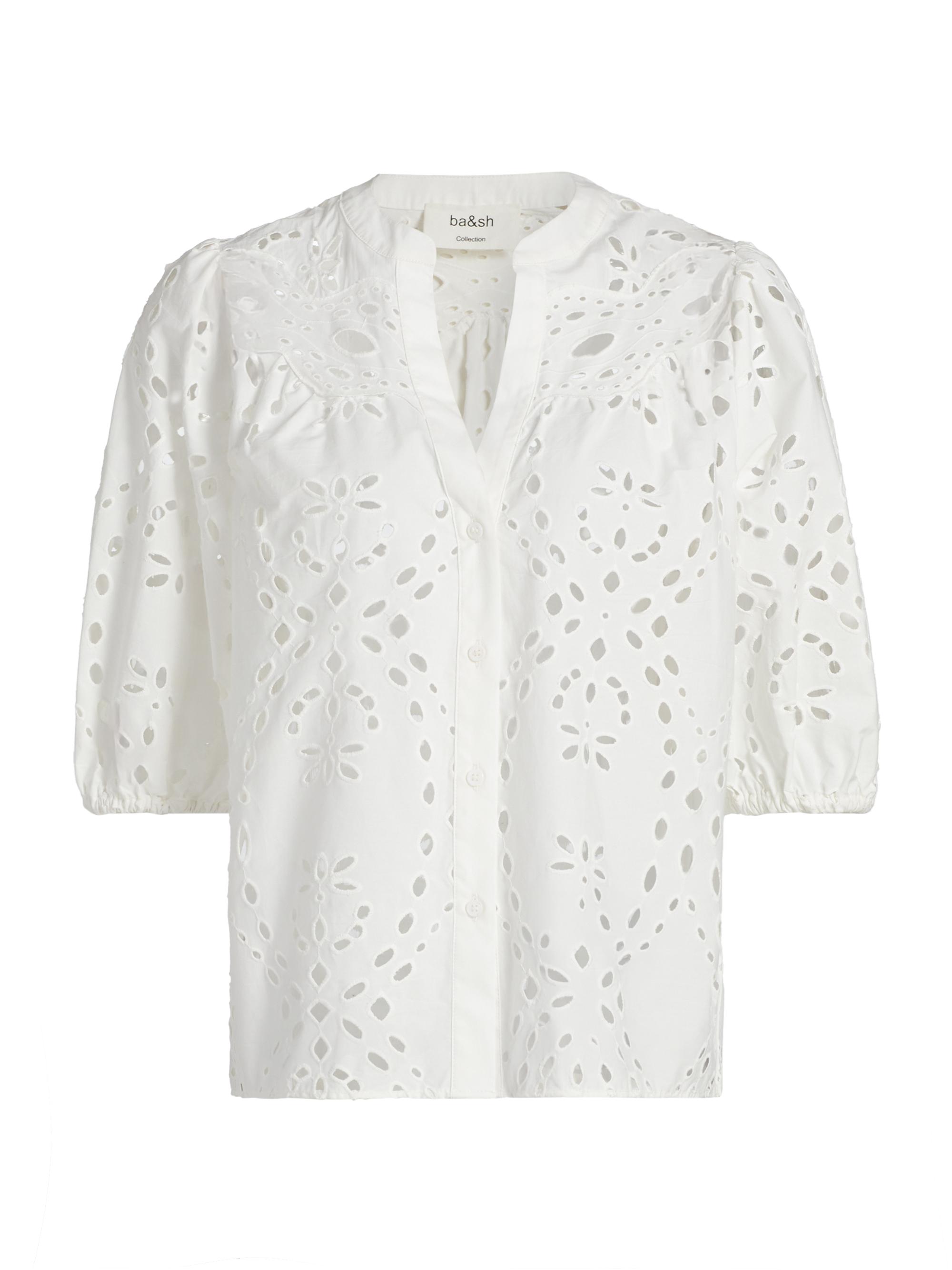 ba & sh Women's Beatrice Eyelet Cotton Shirt - Ecru