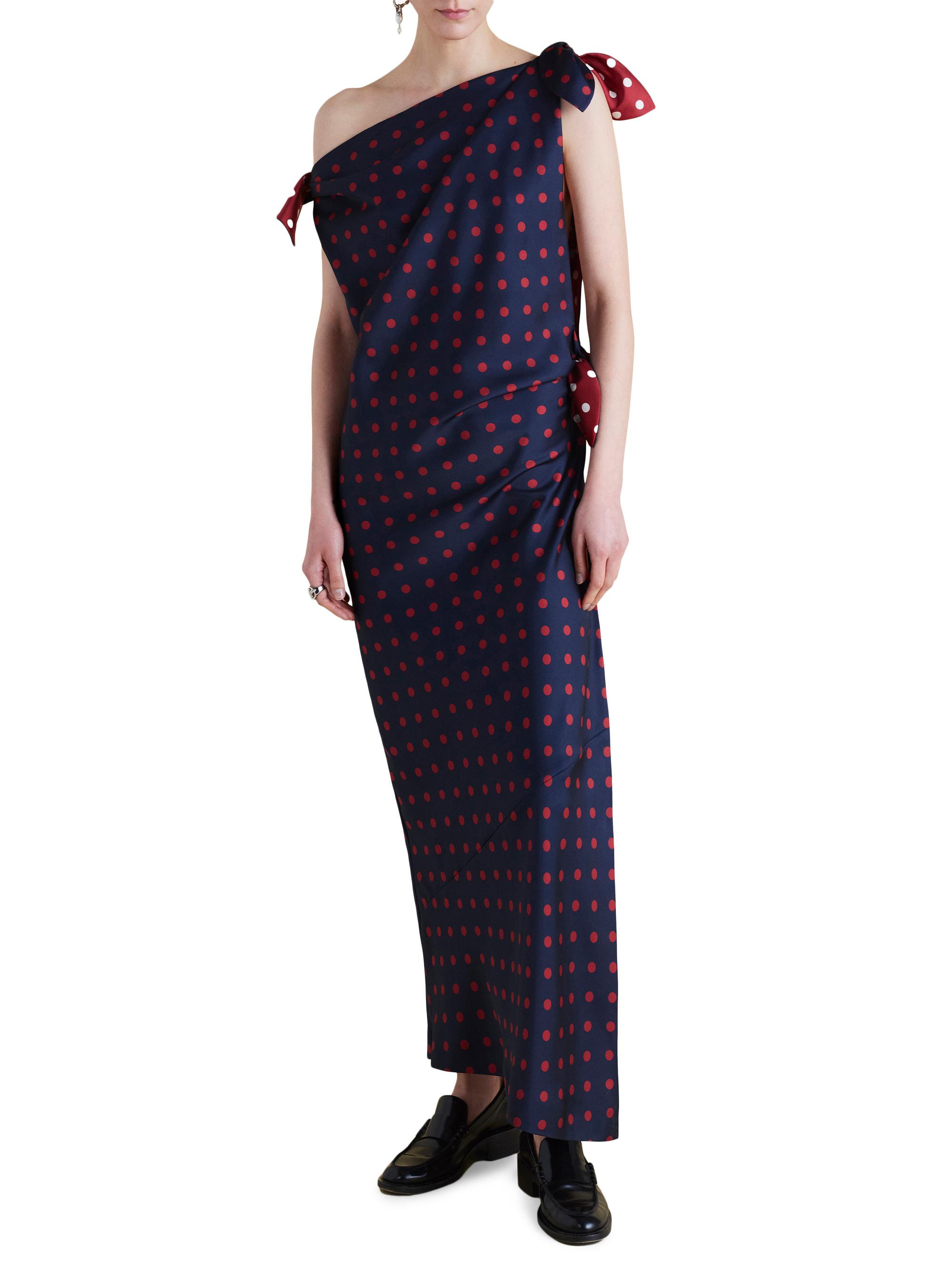 Marina Moscone Women's Tabard Tie Dress - Rosso Levanto Ecru Floral