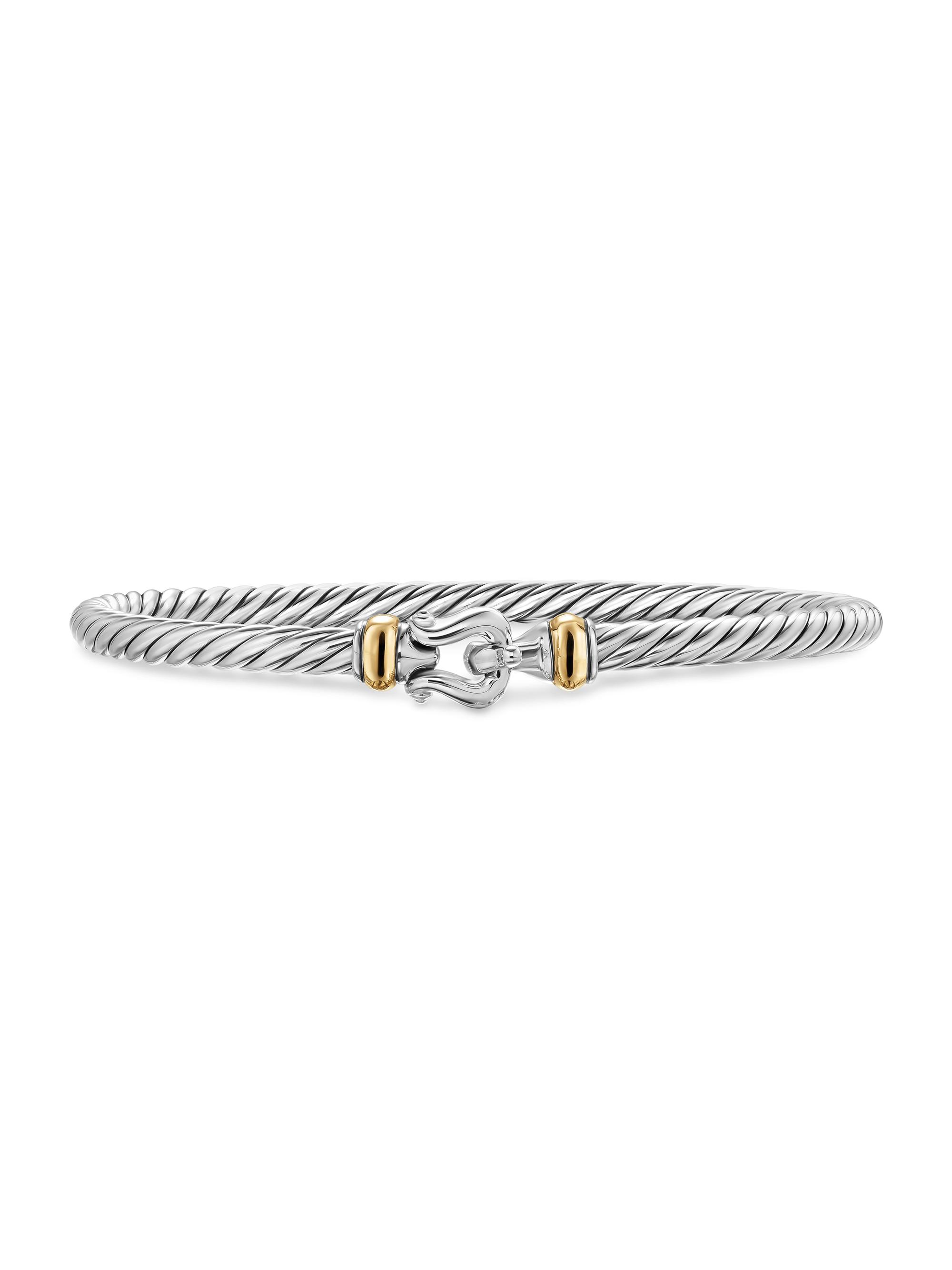 David Yurman Women's Cable Flex Buckle Bracelet in Sterling Silver - Silver