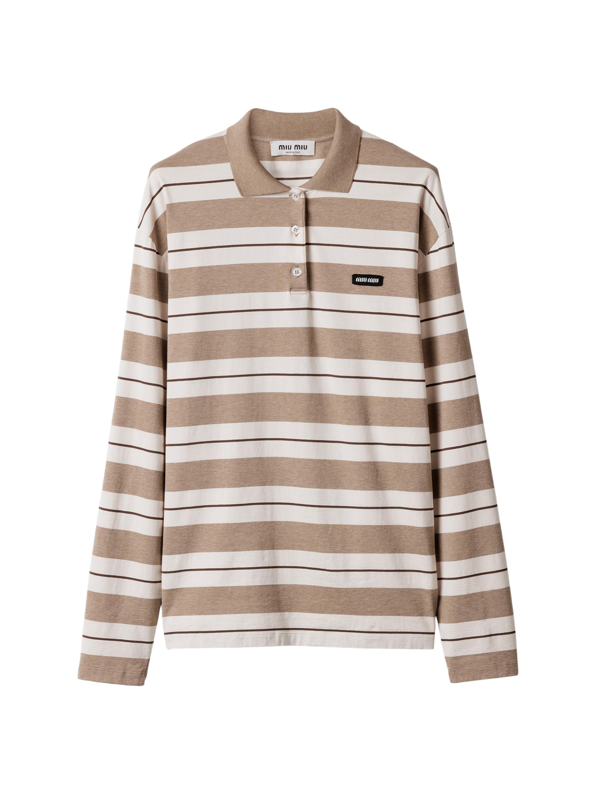 Miu Miu Cotton Jersey Polo T-Shirt | Saks Fifth Avenue