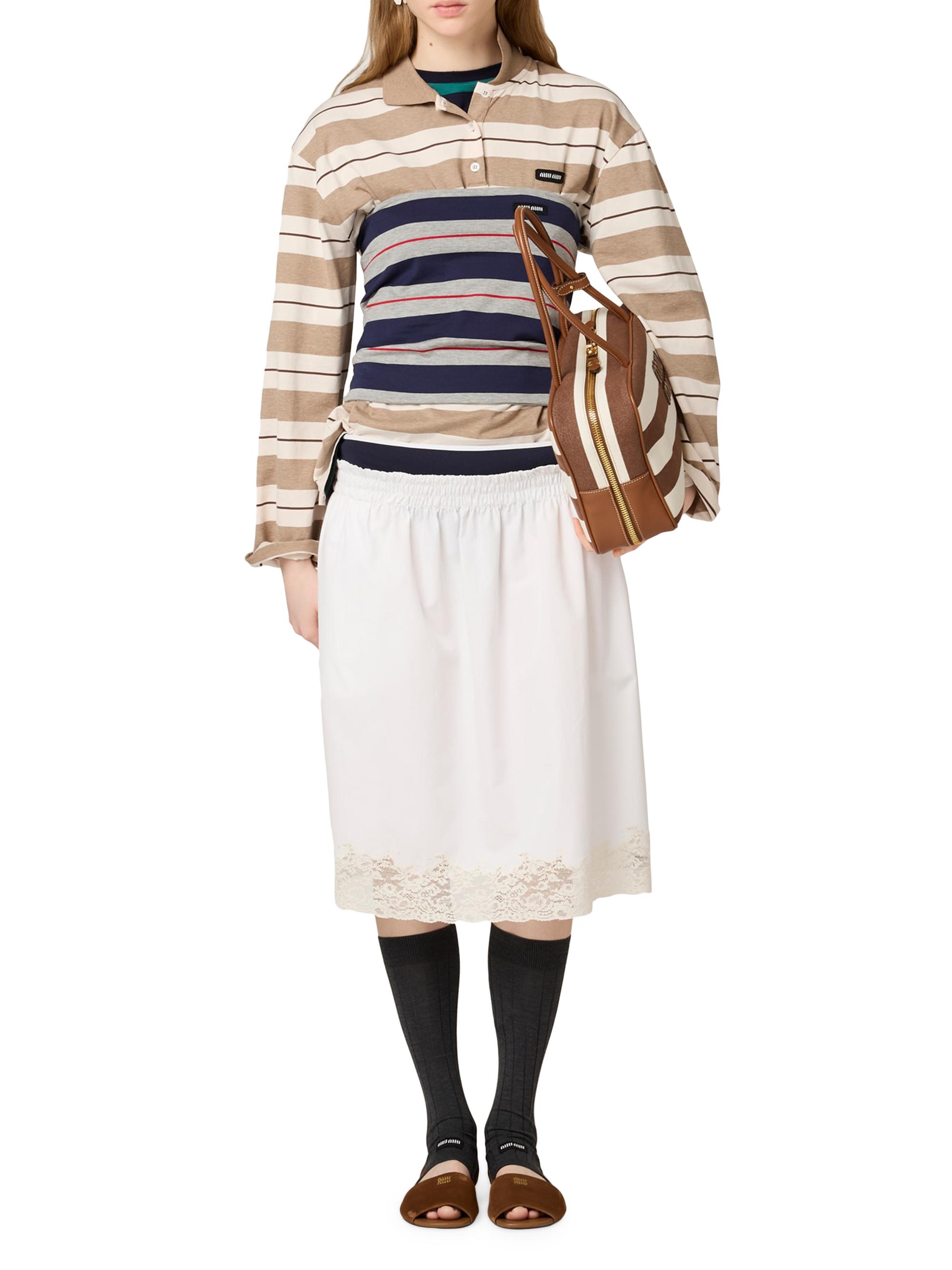 Miu Miu Cotton Jersey Polo T-Shirt | Saks Fifth Avenue