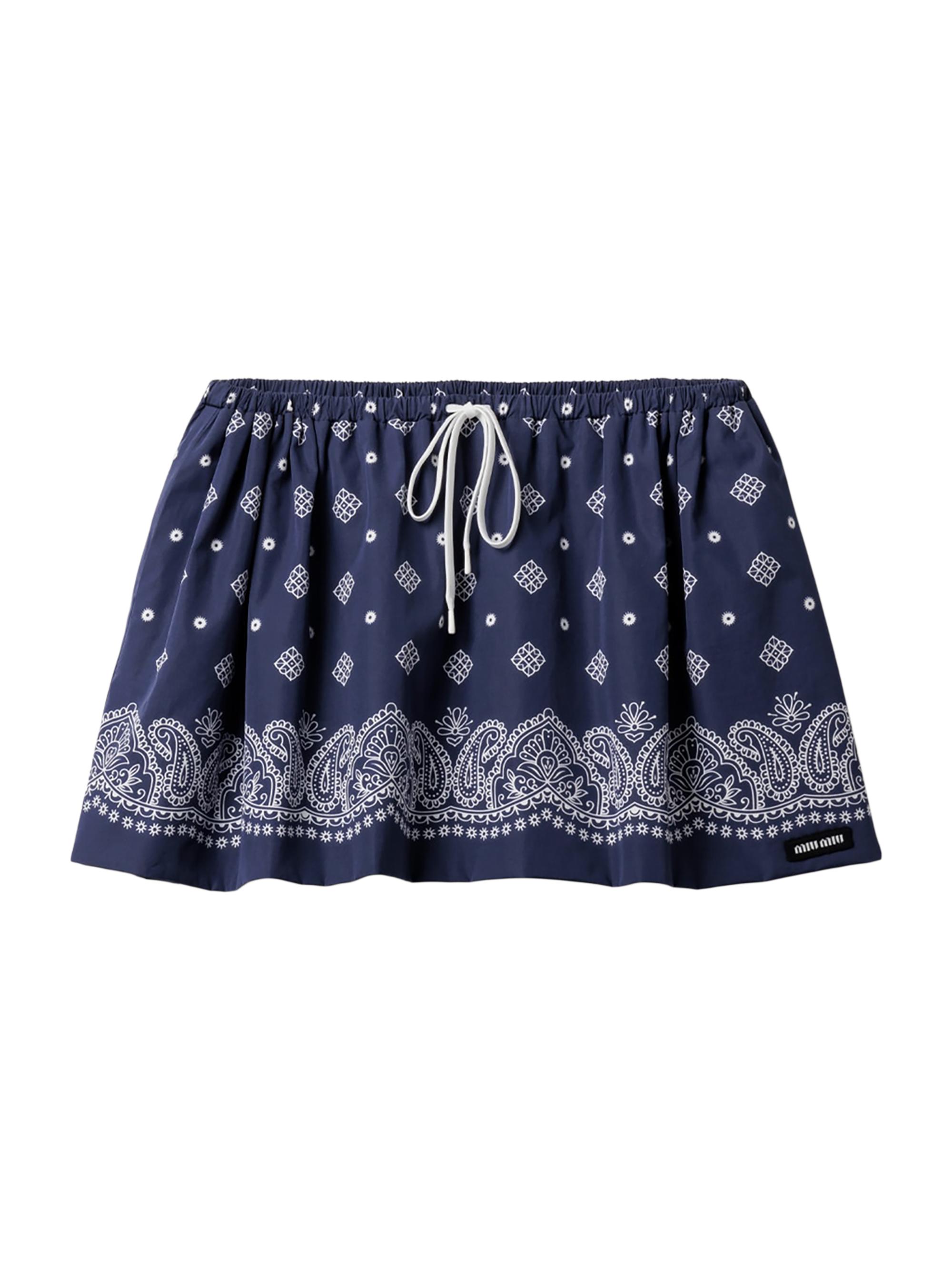 Miu Miu Bandana Print Poplin Miniskirt | Saks Fifth Avenue