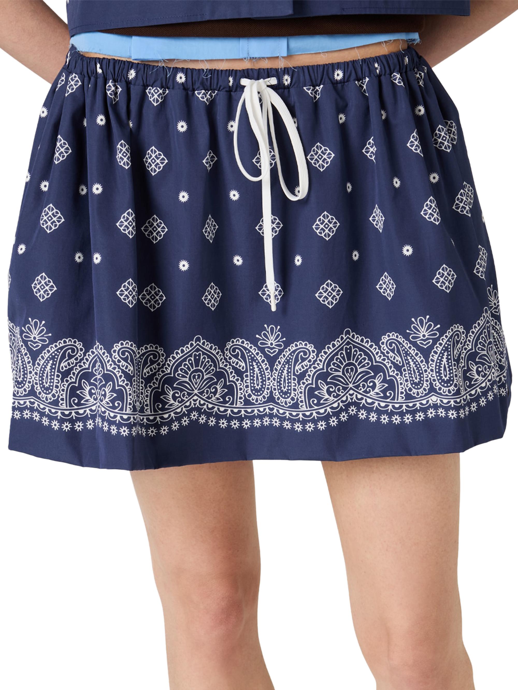 Miu Miu Bandana Print Poplin Miniskirt | Saks Fifth Avenue