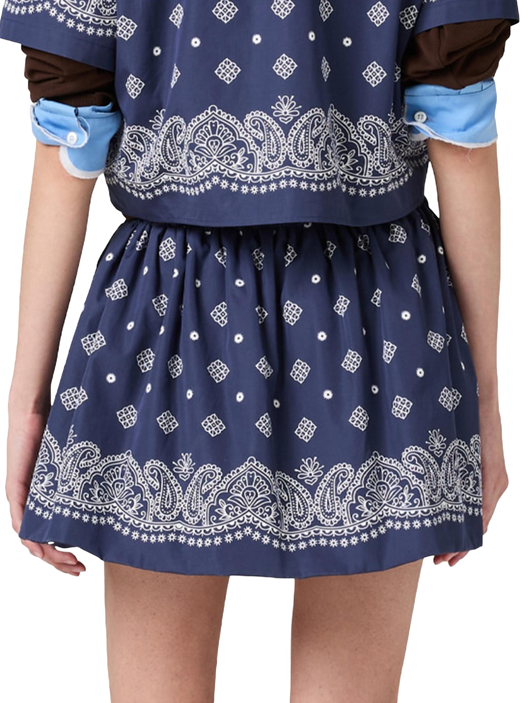 Miu Miu Bandana Print Poplin Miniskirt | Saks Fifth Avenue