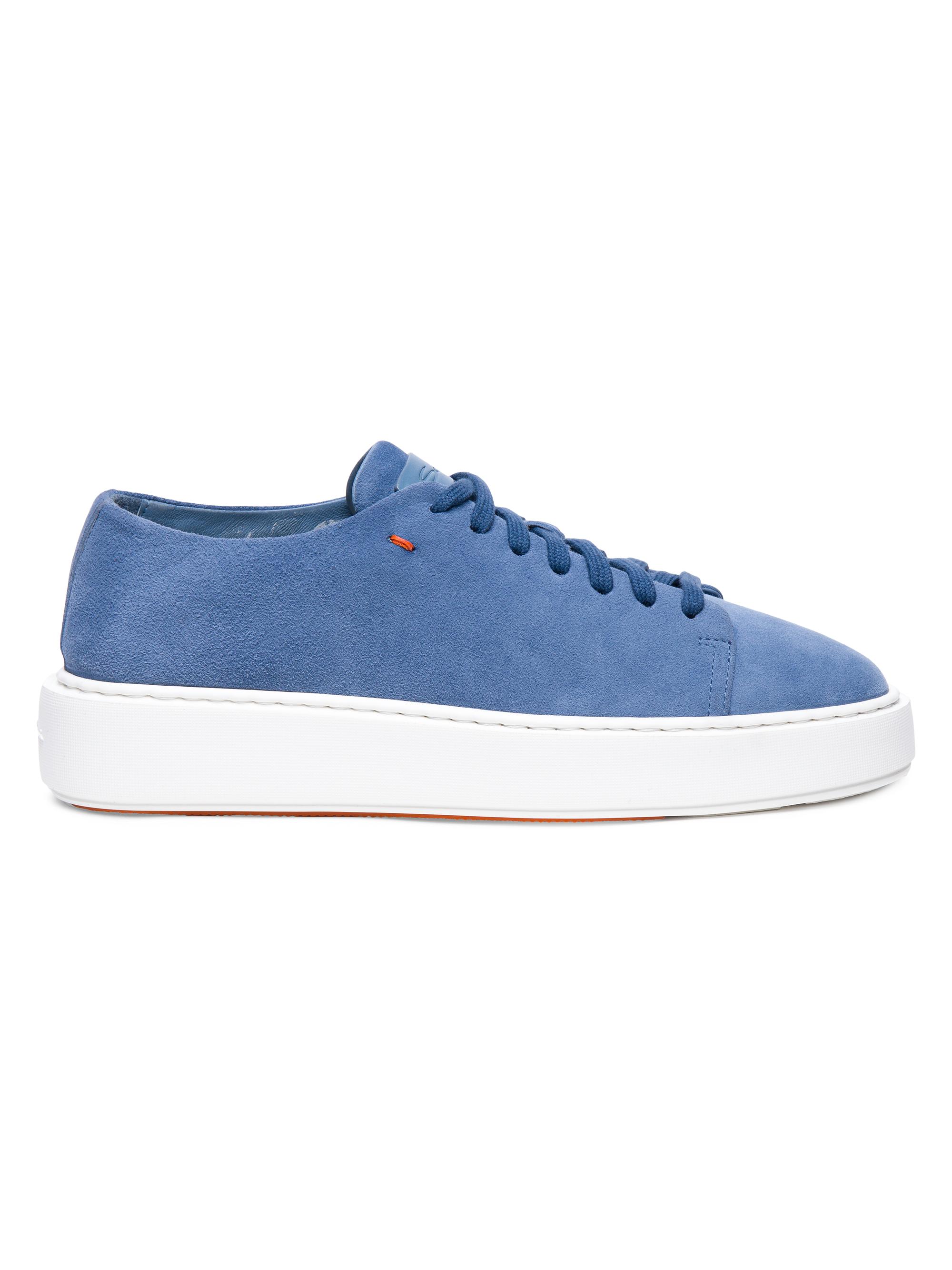 Santoni Women's Suede Low-Top Sneakers - Blue
