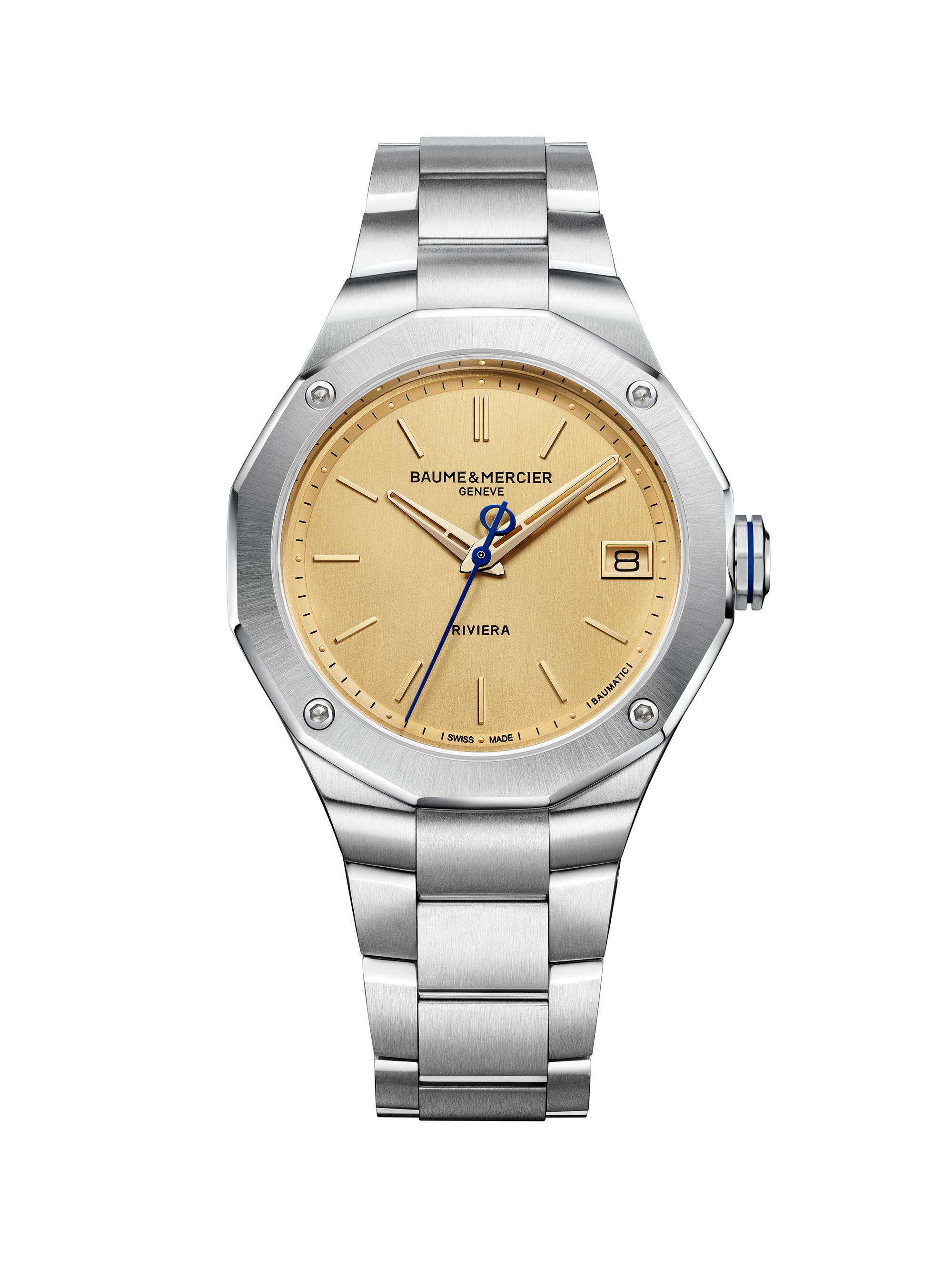 Baume & Mercier Men's Riviera Gold Stainless Steel Watch/39MM - Stainless Steel