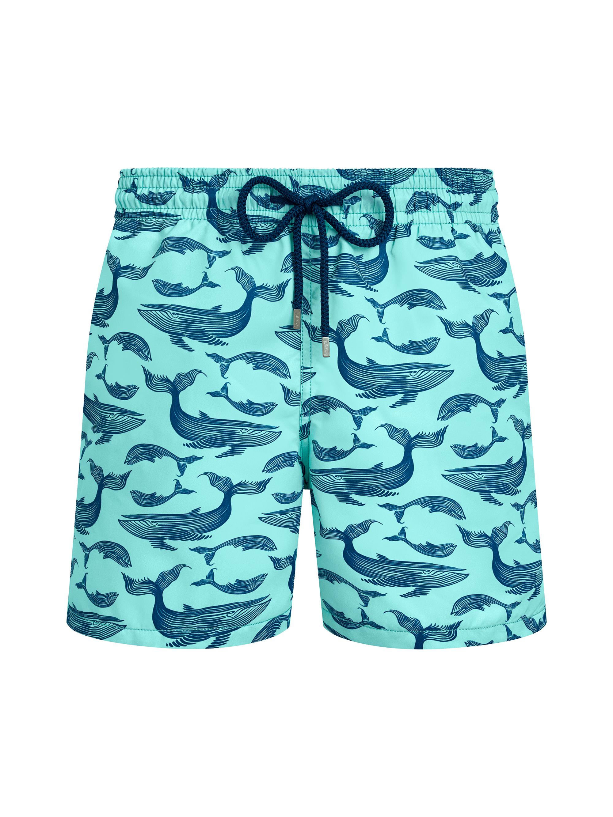 Vilebrequin Men's Marine Whale Print Swim Shorts - Celadon