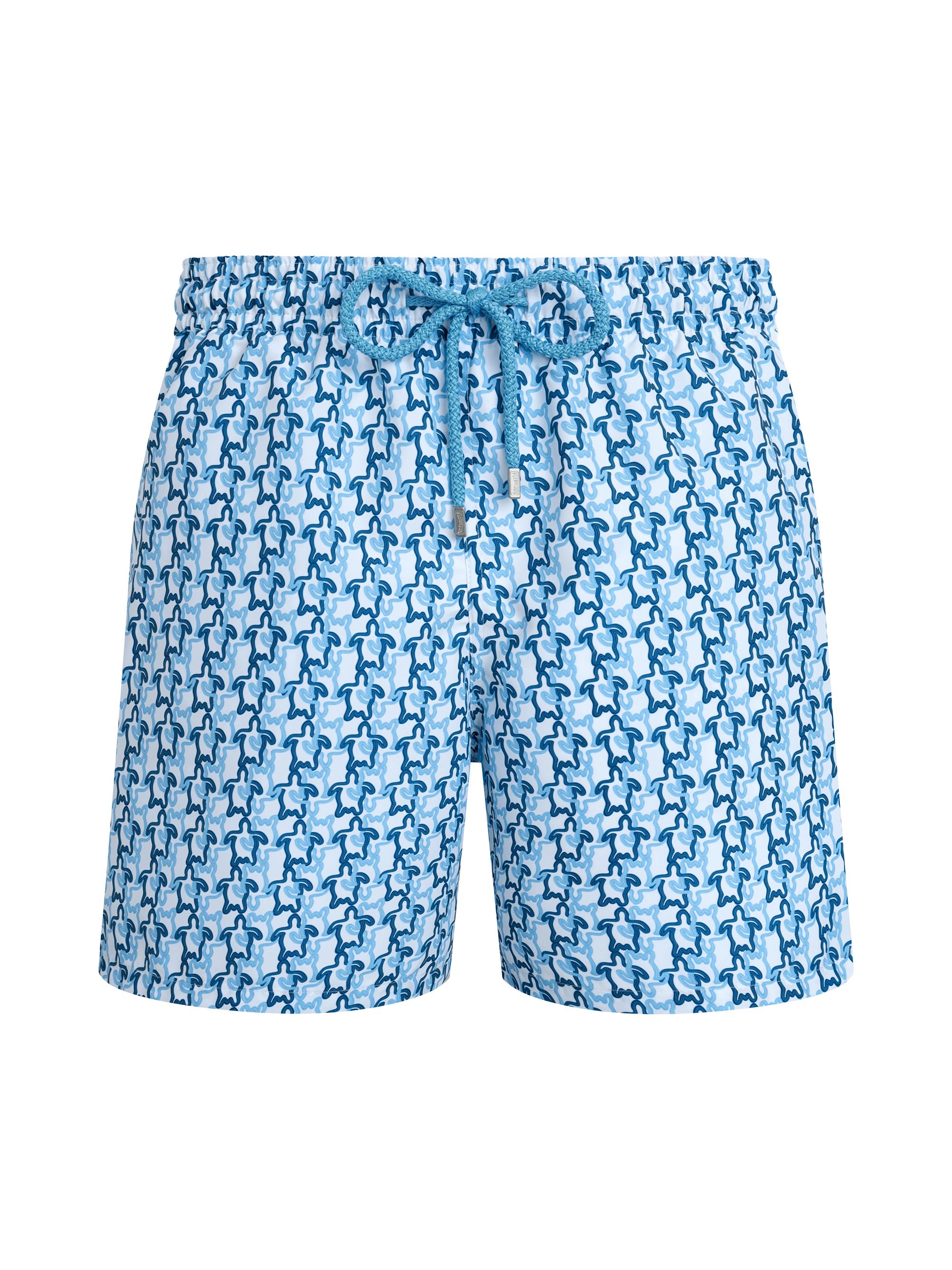 Vilebrequin Men's Turtles Printed Swim Shorts - Blanc