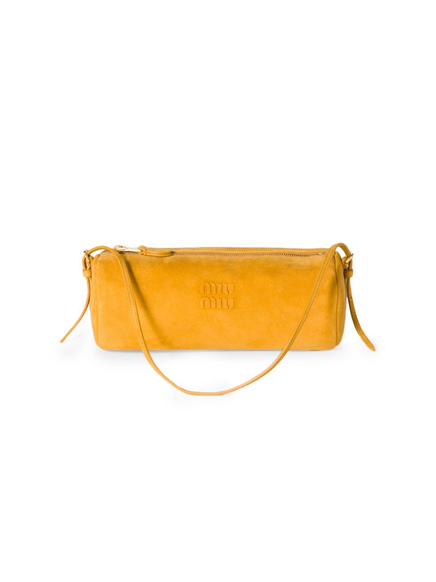 ショルダーバッグ・ポシェット MIU MIU SUEDE POUCH Miu Miu Suede Pouch Shoulder Bag | Yellow | FARFETCH