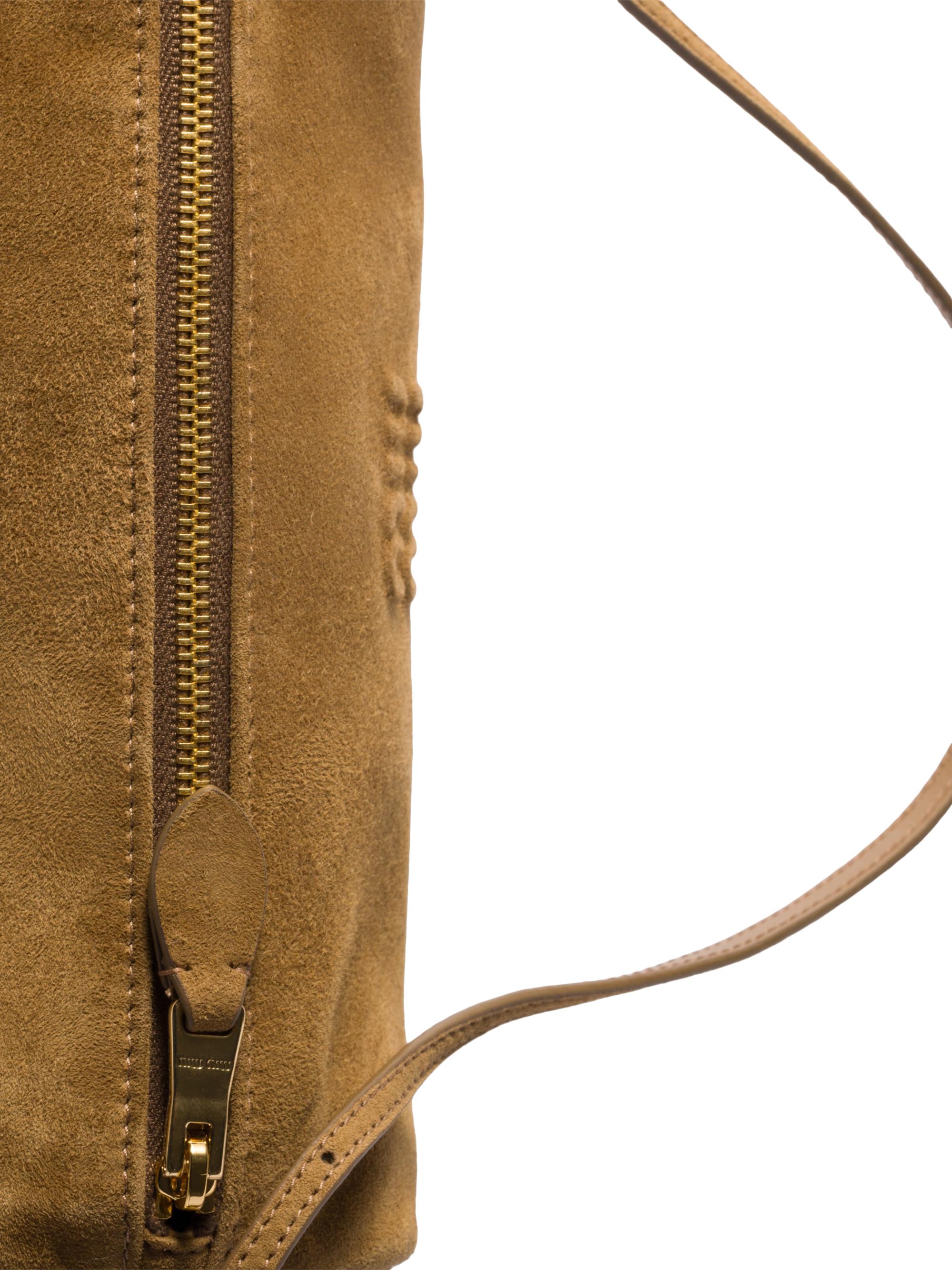 SUEDE LEATHER SHOULDER POUCH ポーチ Miu Miu Suede Pouch | Saks Fifth Avenue