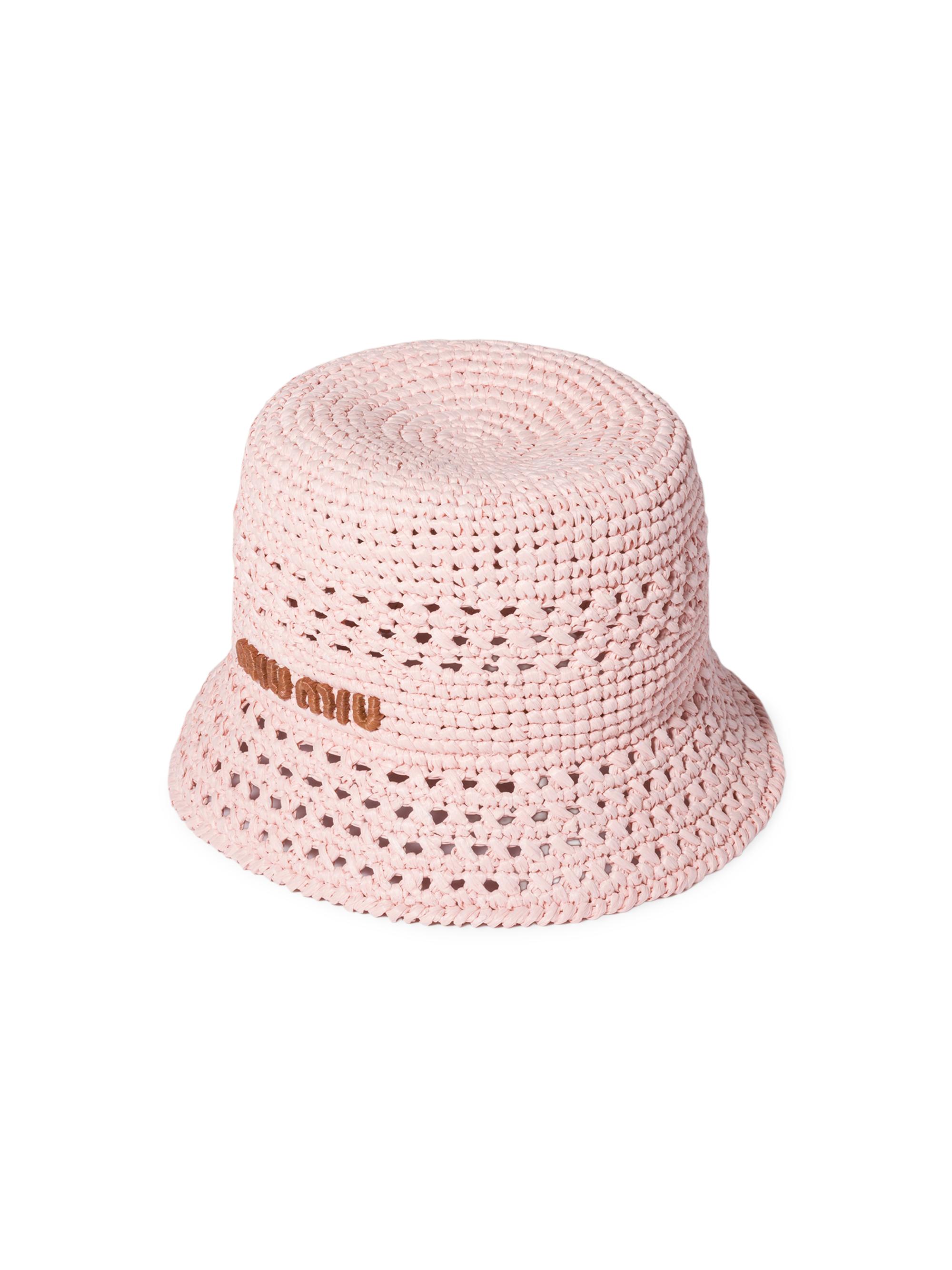 Miu Miu Women's Woven Fabric Hat - Pink
