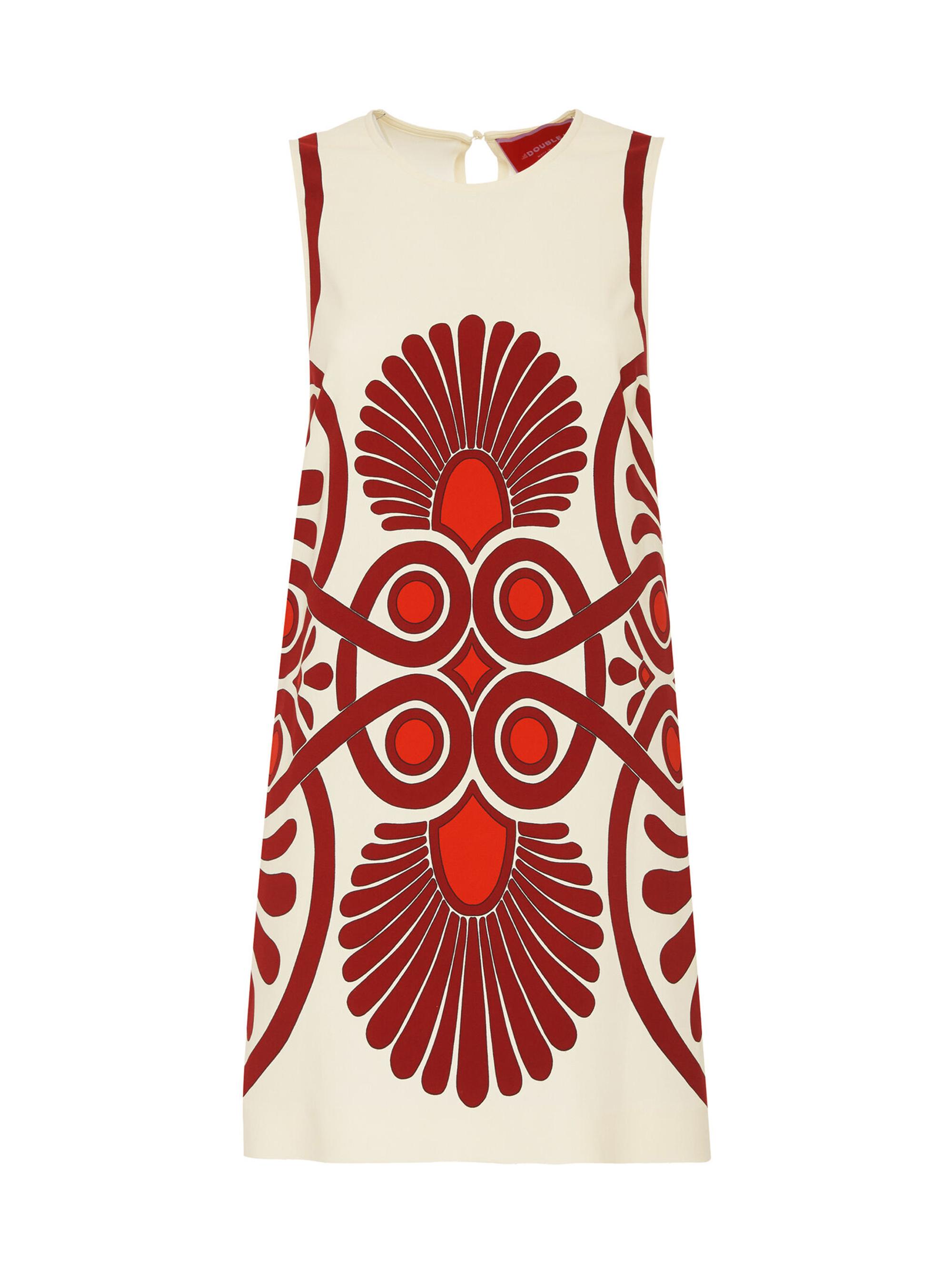 La DoubleJ Women's Stretch Tunic Dress - Medallion Cream