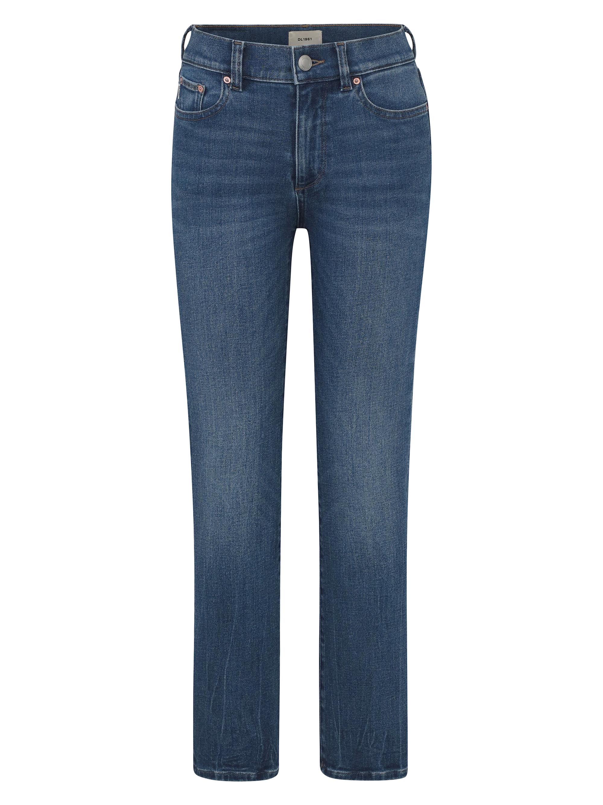 DL1961 Women's Mara Straight Mid Rise Instasculpt Ankle Jeans - Palm Springs