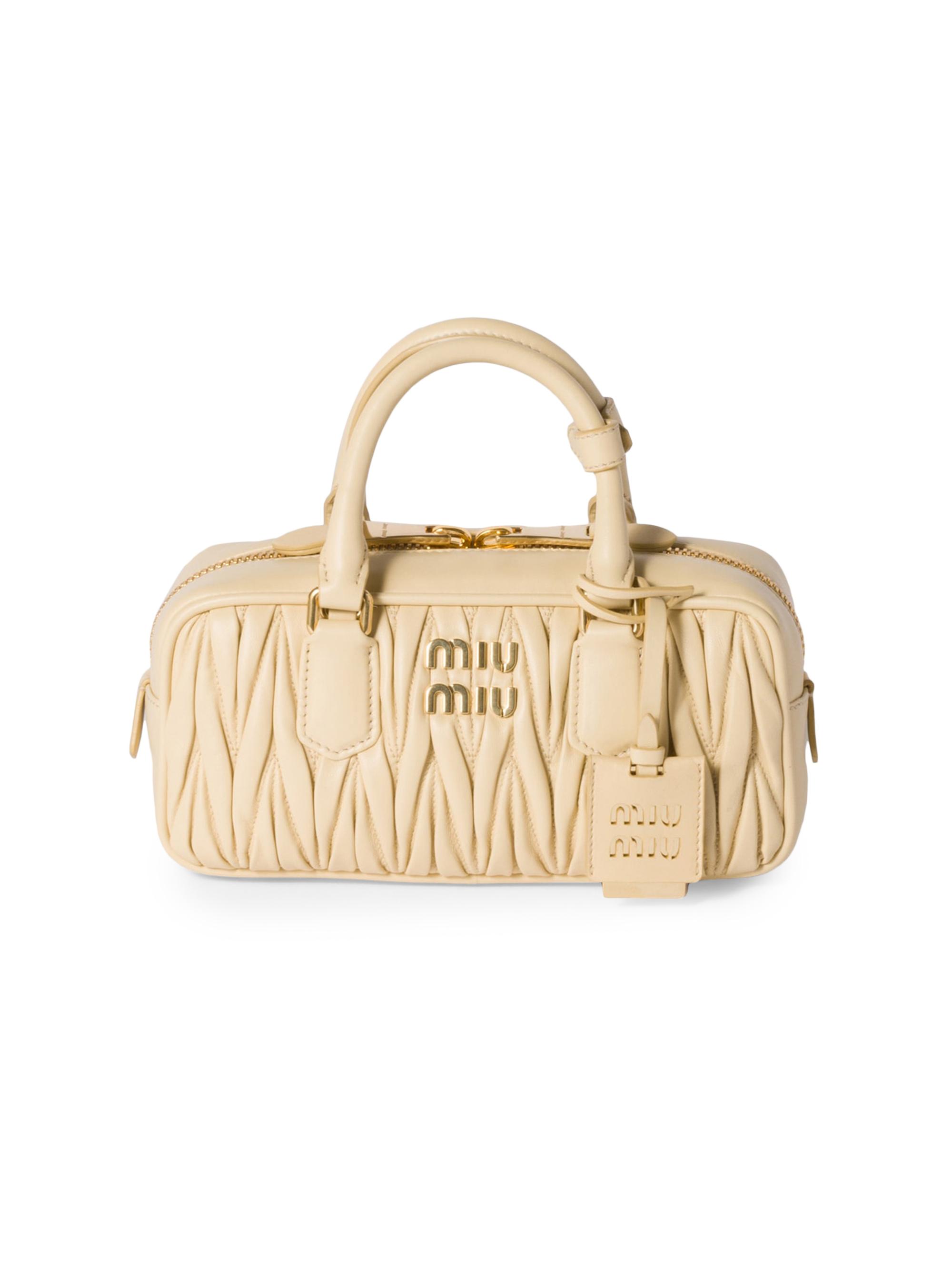 バッグ 90's MIU MIU Bamboo Handle Suede Bag Miu Miu Logo Suede