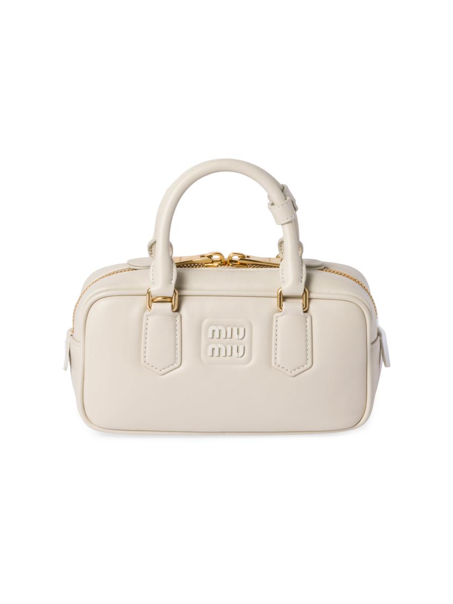 Miu Miu Arcadie Leather Top Handle Bag | Saks Fifth Avenue