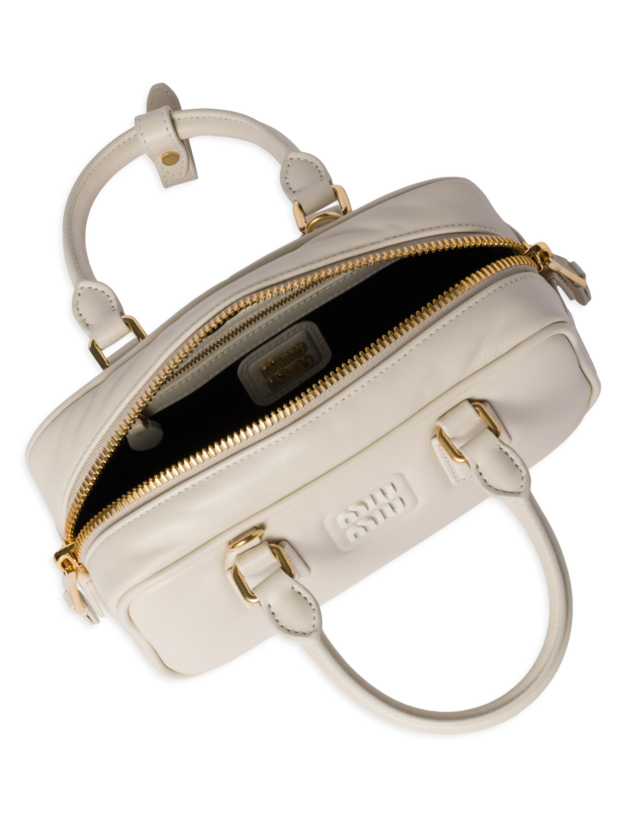 Miu Miu Arcadie Leather Top Handle Bag | Saks Fifth Avenue