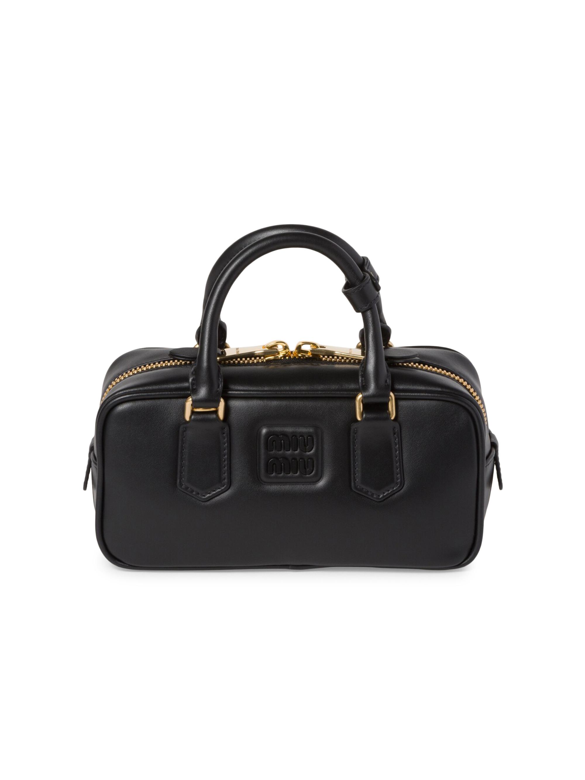 ミィ Miu Miu Arcadie Leather Top Handle Bag | Saks Fifth Avenue