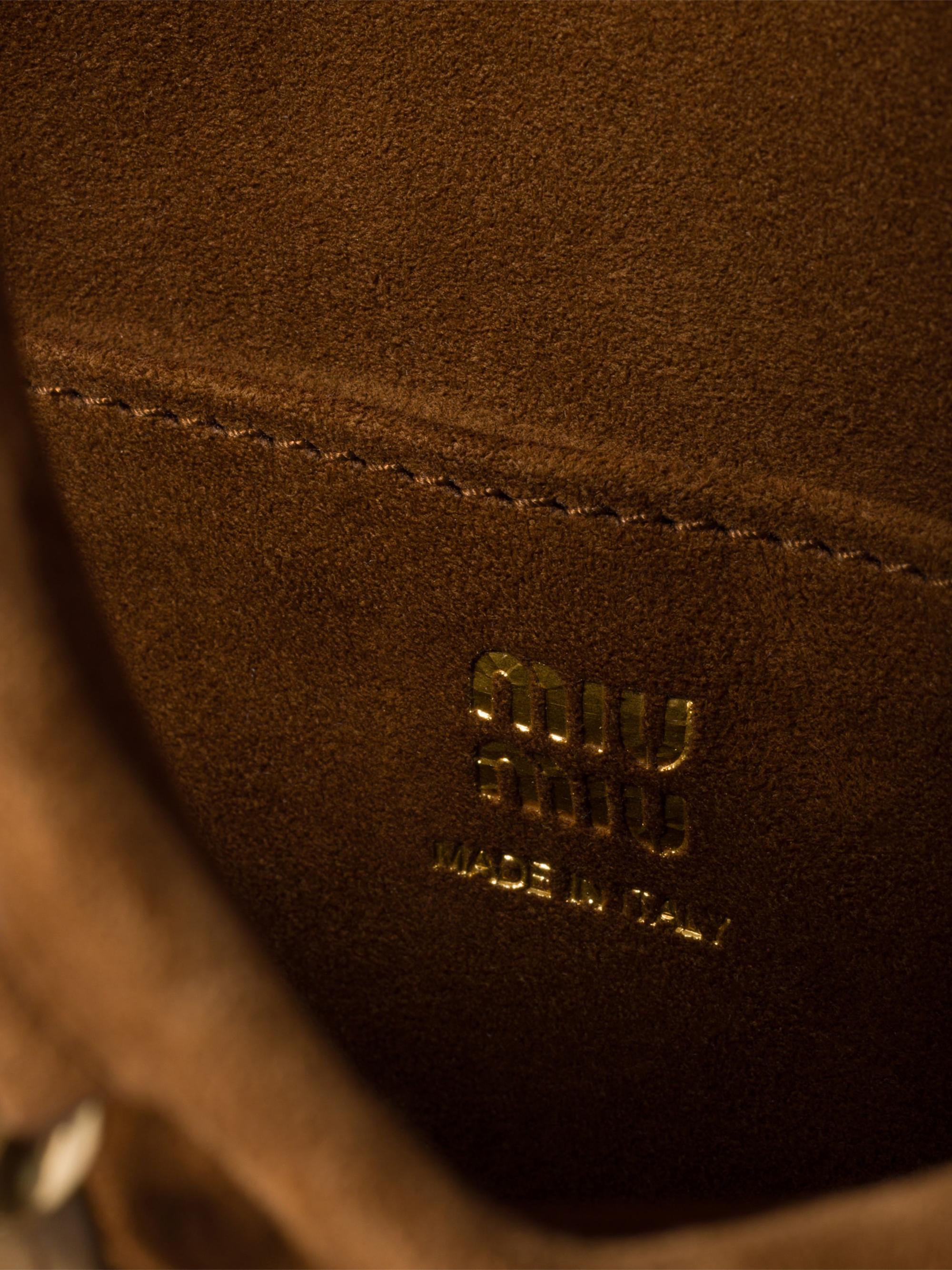 Miu Miu Suede Top Handle Bag with Trick | Saks Fifth Avenue