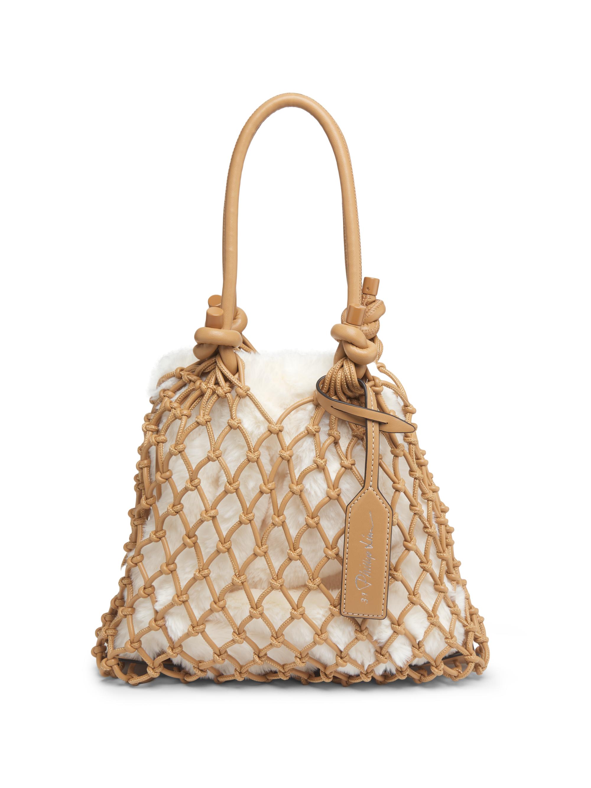 3.1 Phillip Lim Women's Faux Fur Macrame Mini Bag -  Camel
