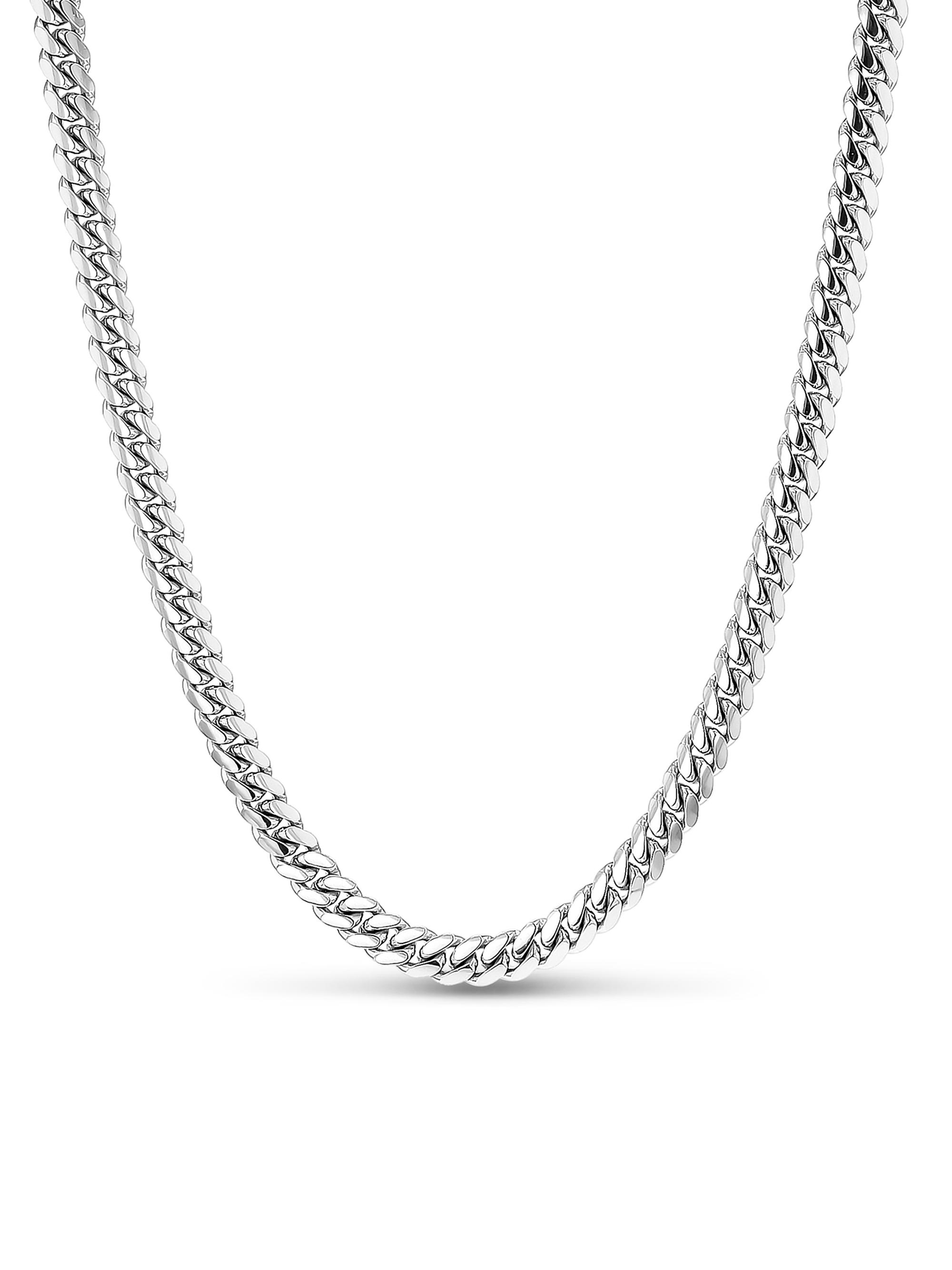 Sheryl Lowe Women's Mr. Lowe Sterling Silver Miami Curb Chain Necklace - Silver