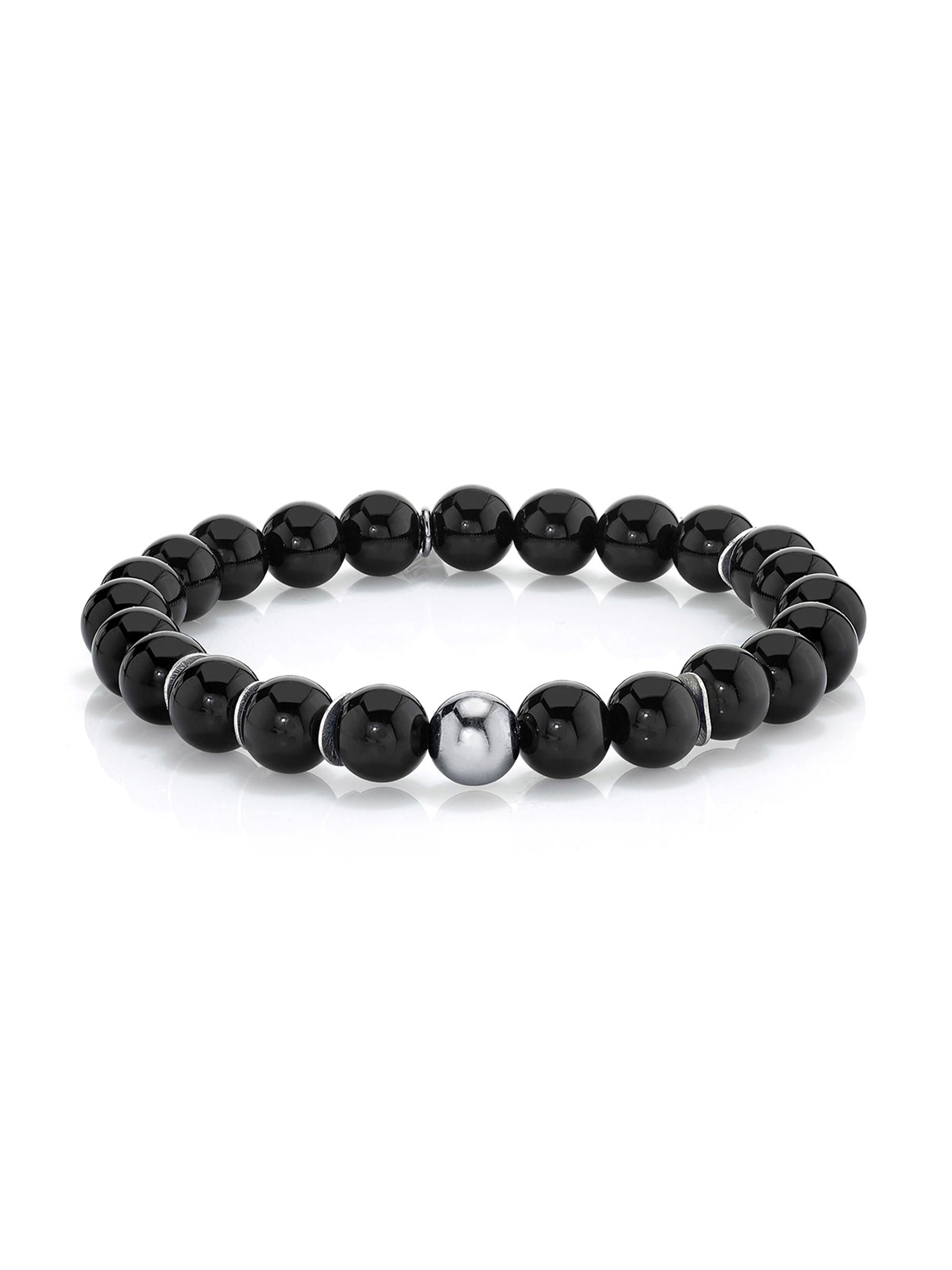 Sheryl Lowe Women's Mr. Lowe Sterling Silver & Gemstone Beaded Bracelet - Onyx